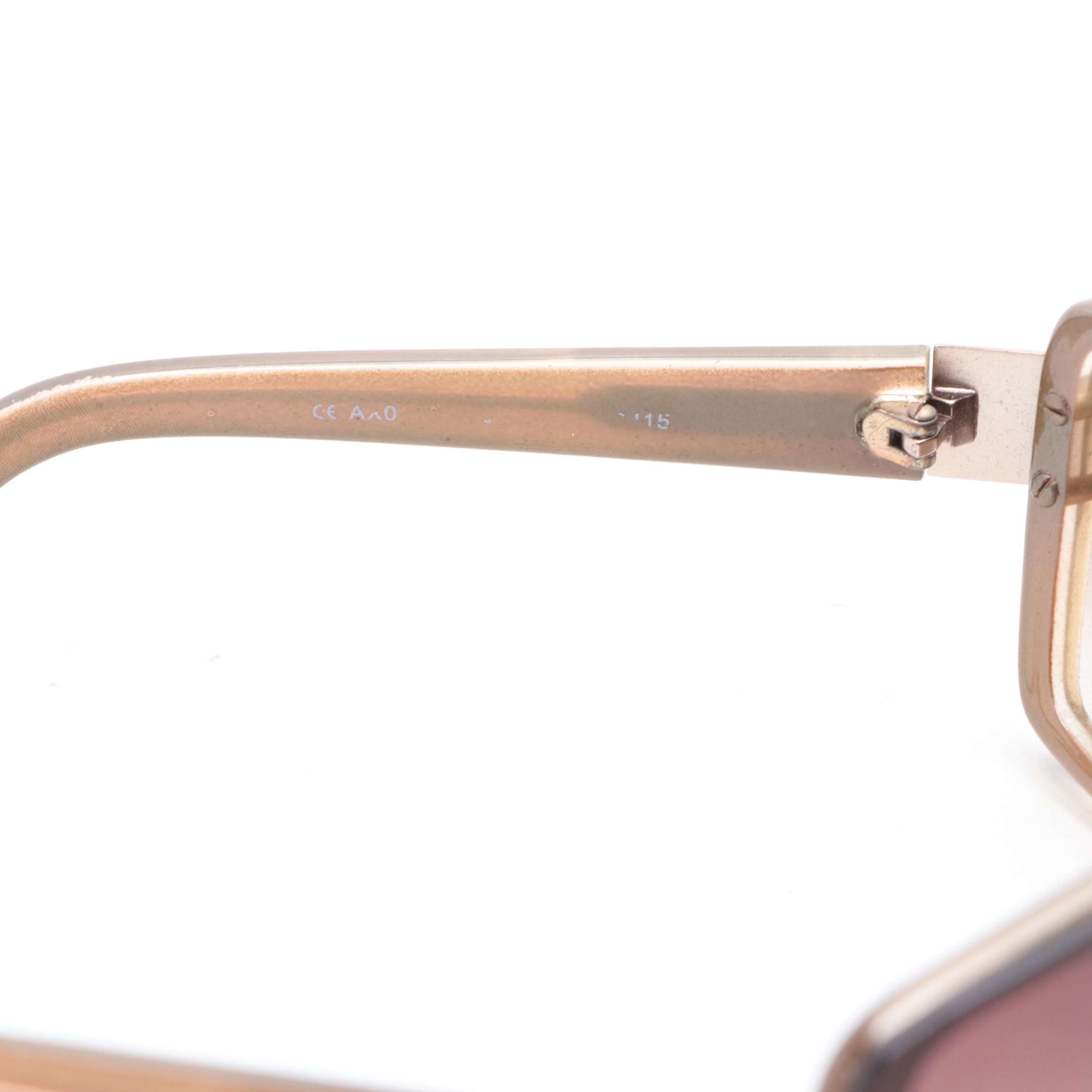 Armani Exchange Rectangular Wrap Sunglasses with Case