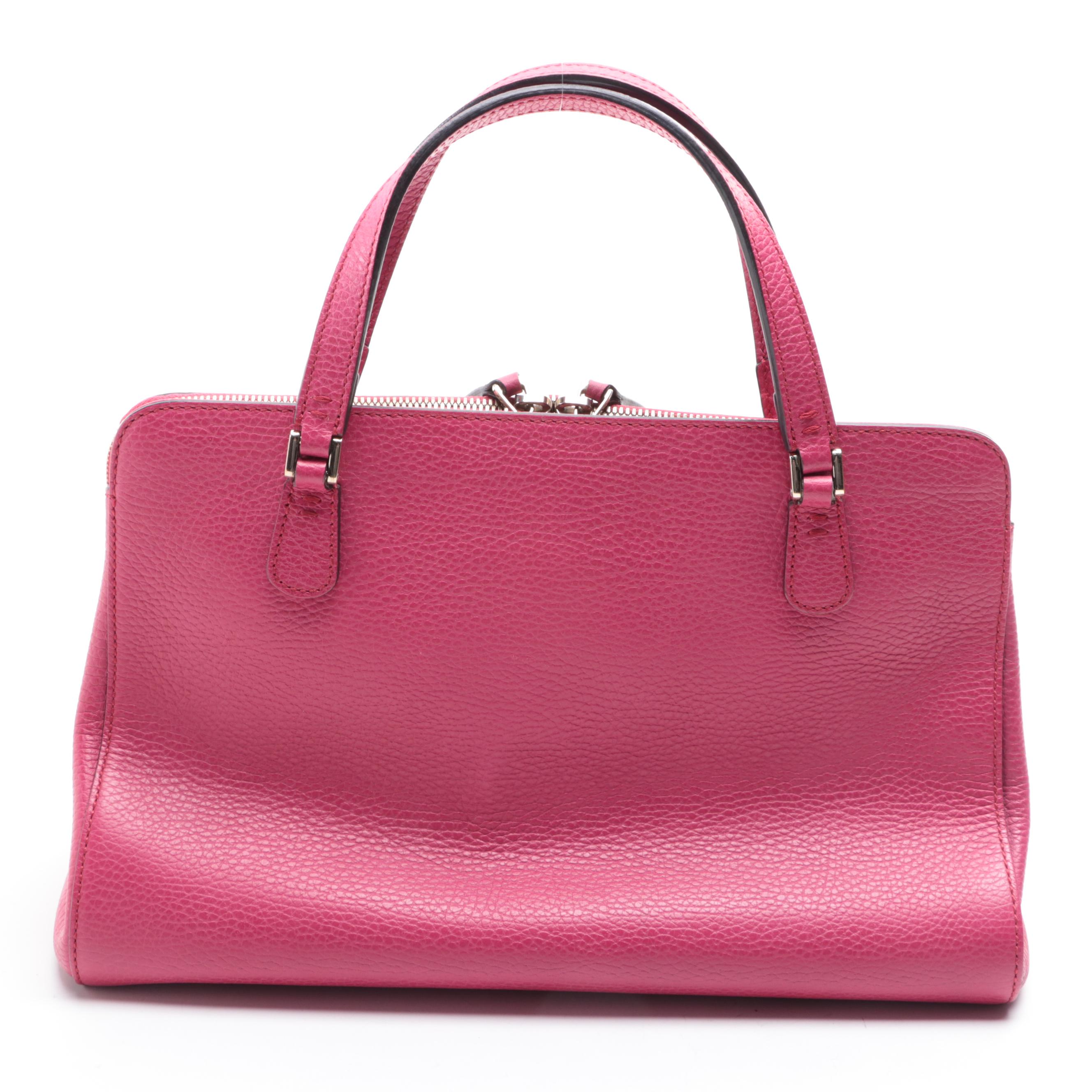 Gucci Swing Top Handle Bag in Pebble Grain Leather