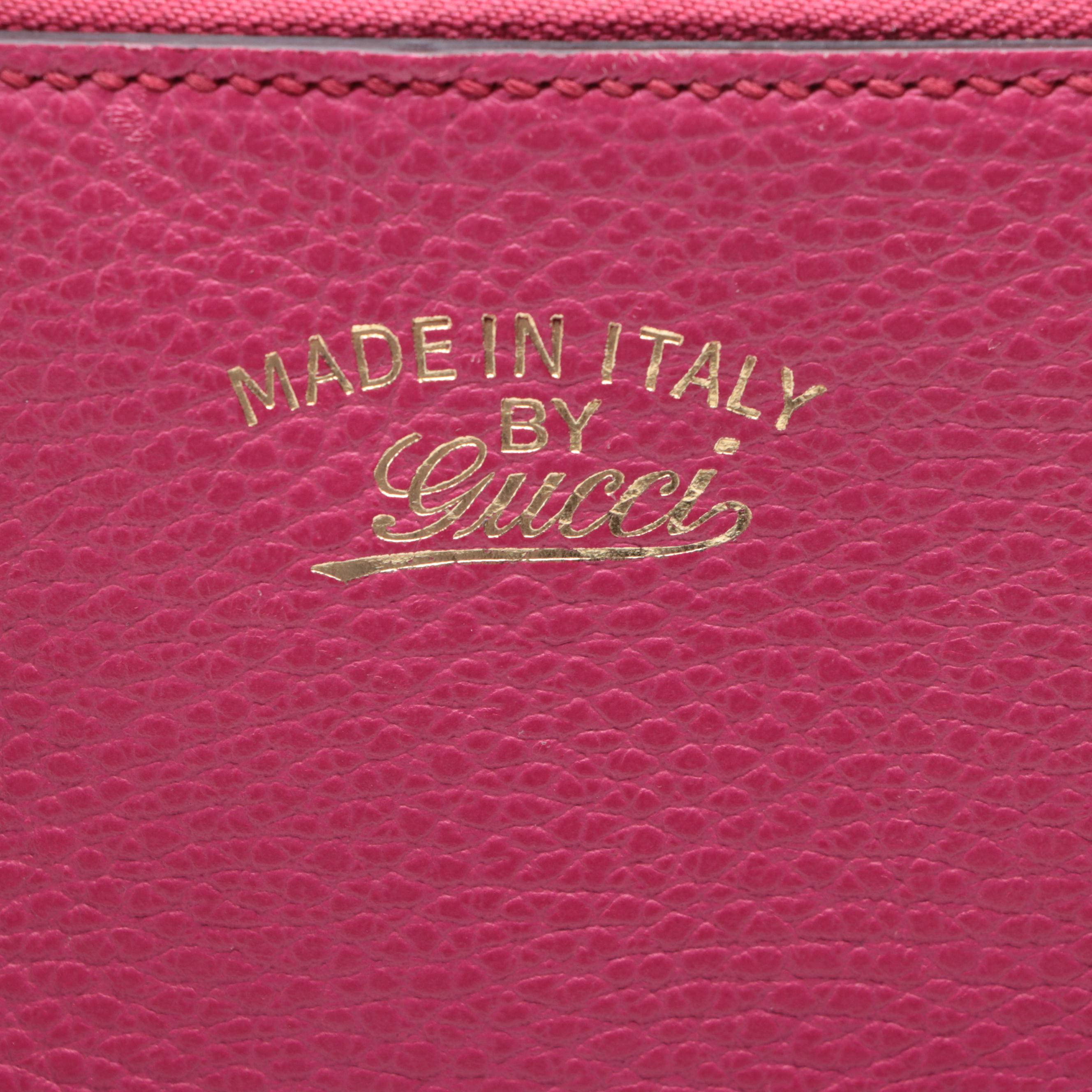 Gucci Swing Top Handle Bag in Pebble Grain Leather