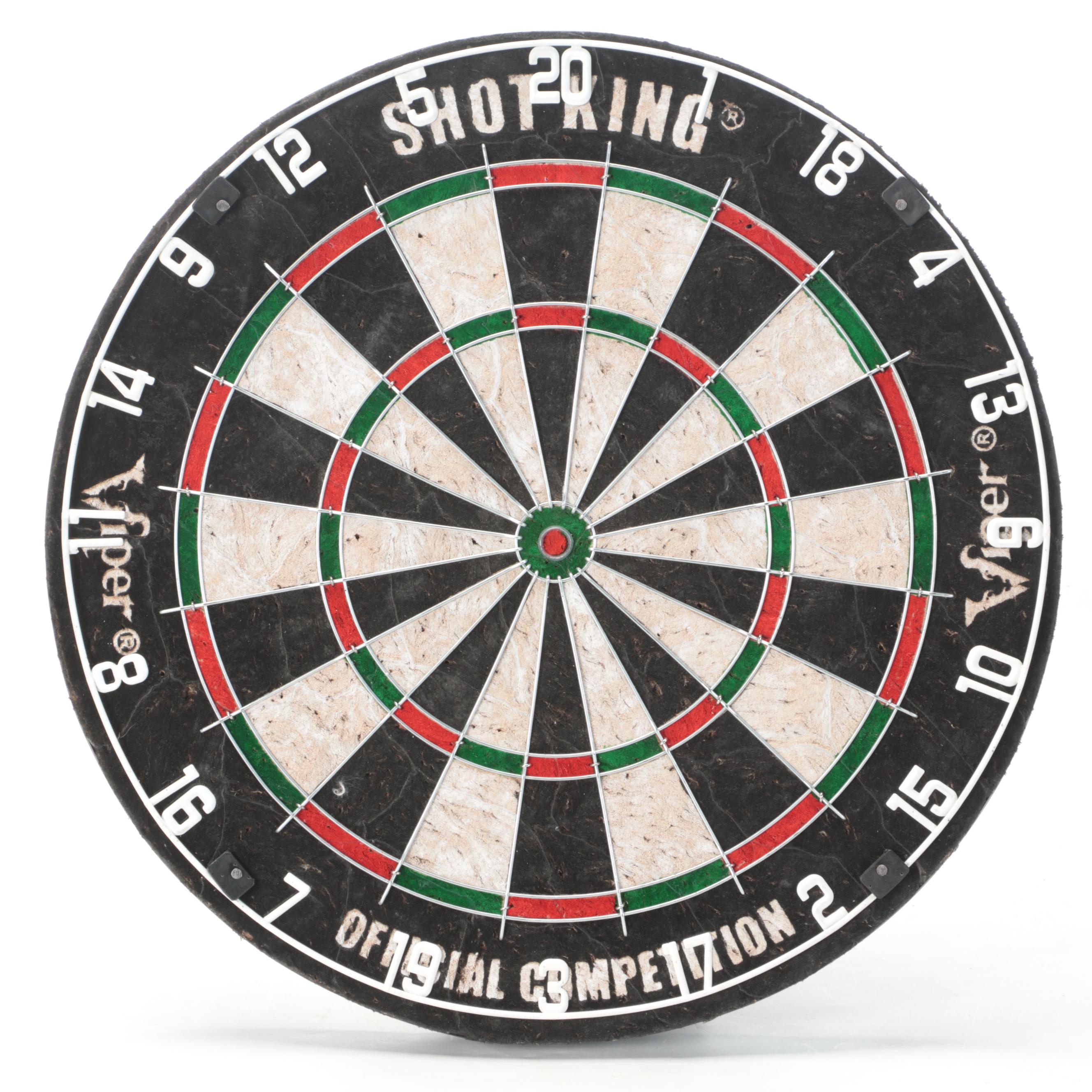 Viper Dart Board Cabinet and Darts, Shot King Competition Board, Laser Dart Line