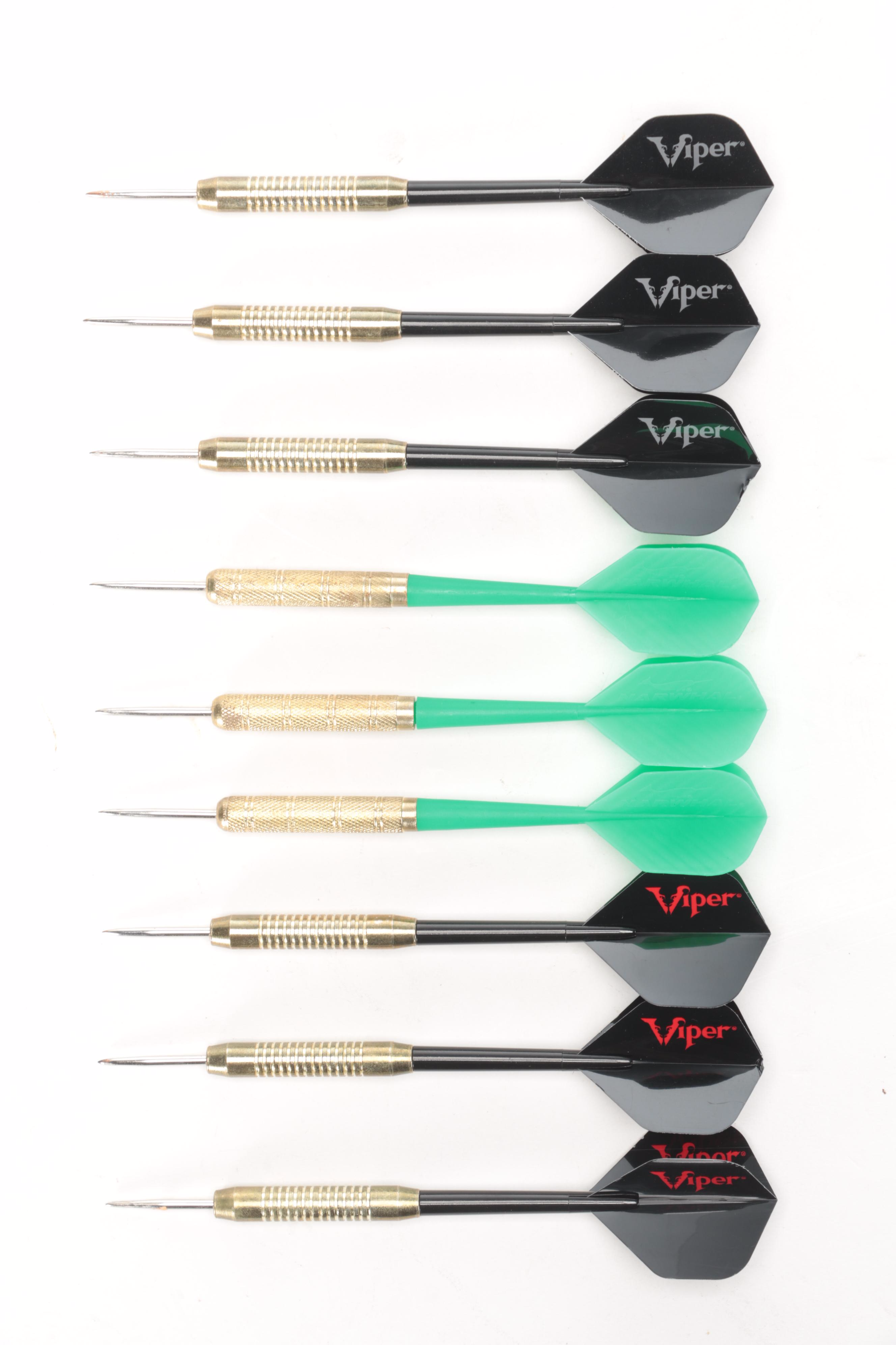 Viper Dart Board Cabinet and Darts, Shot King Competition Board, Laser Dart Line