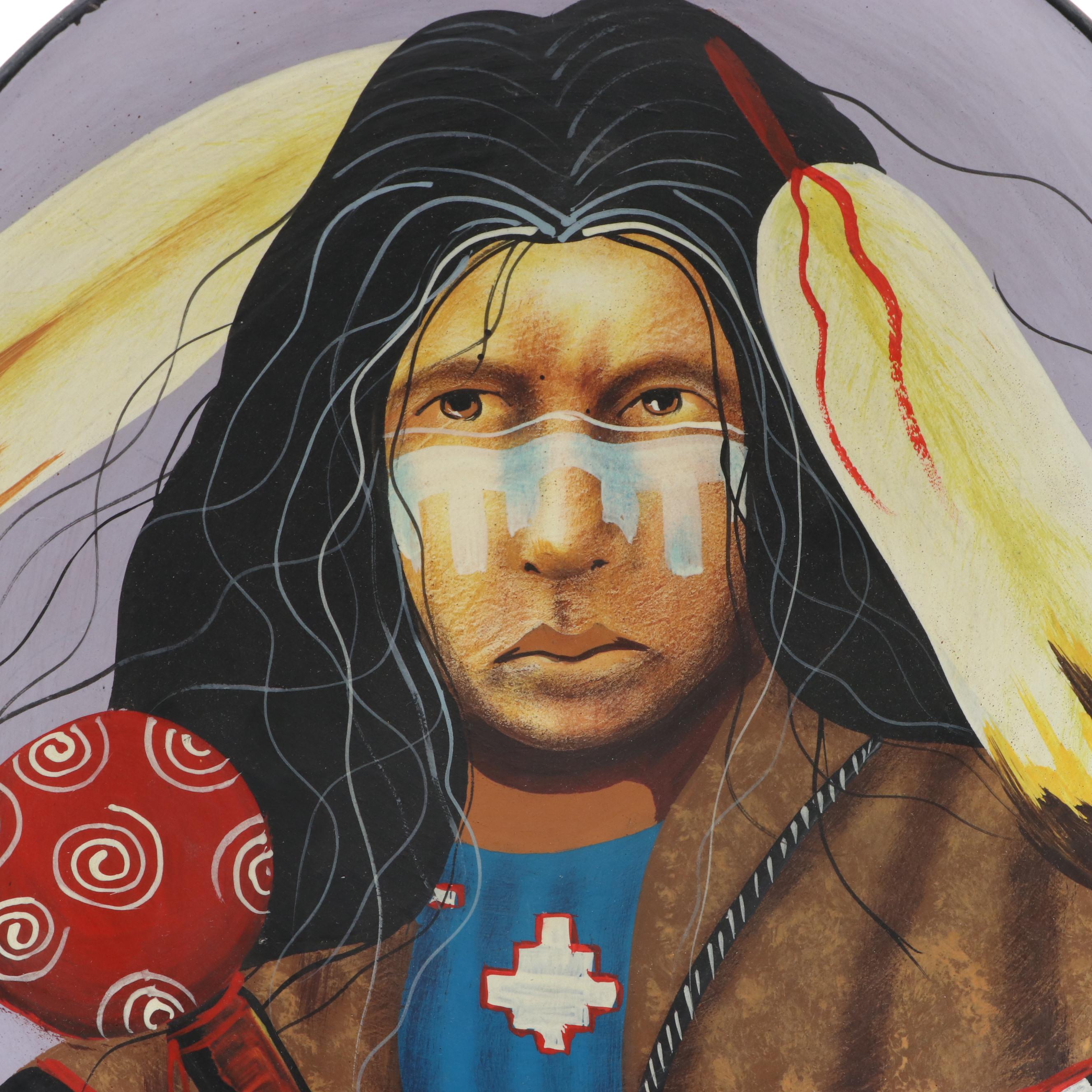 Peruvian Artist Signed Hand-Painted Earthenware Plates