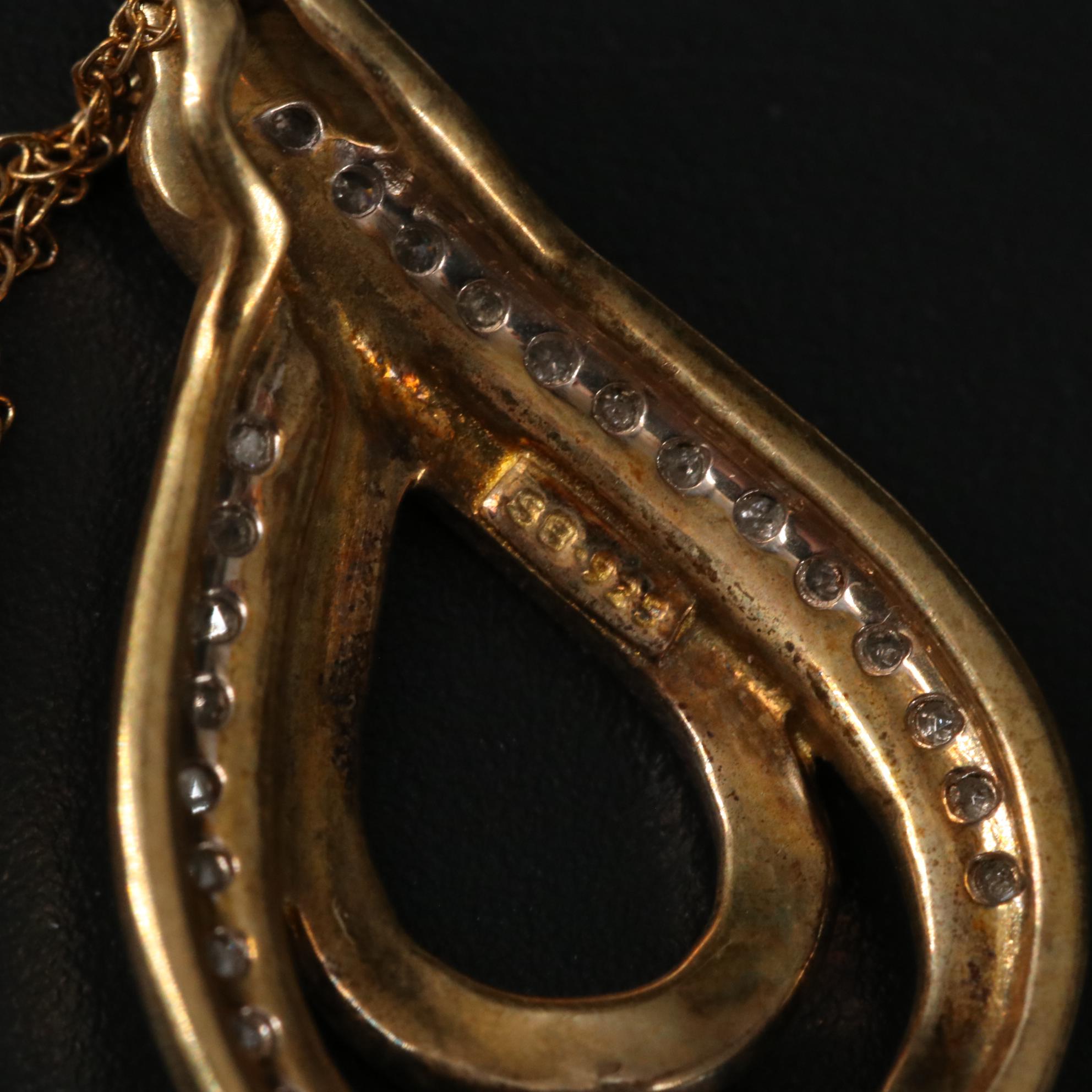 Sterling Diamond Pendant Necklace