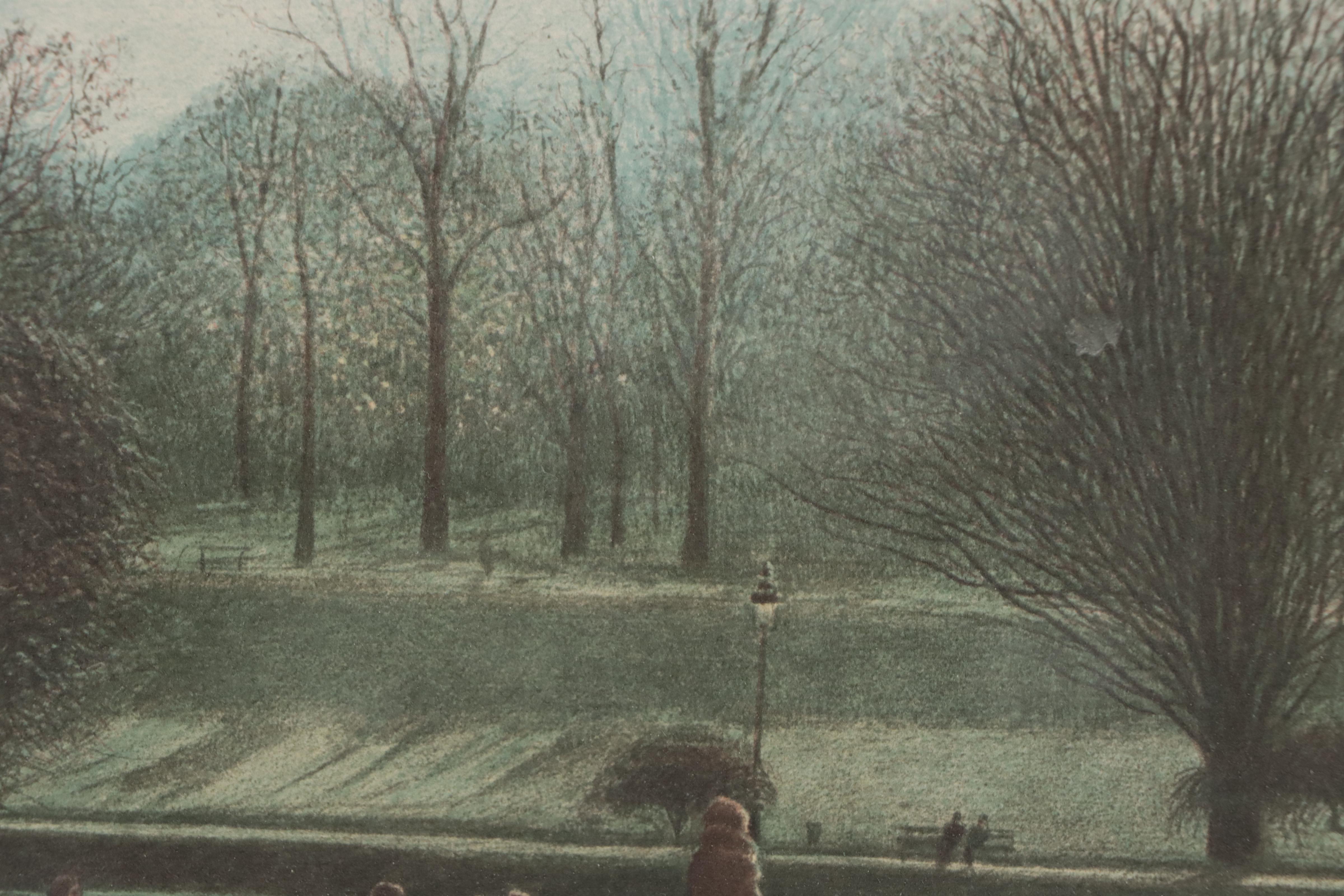 Harold Altman Lithograph "Parc Montsouris 1982 II"