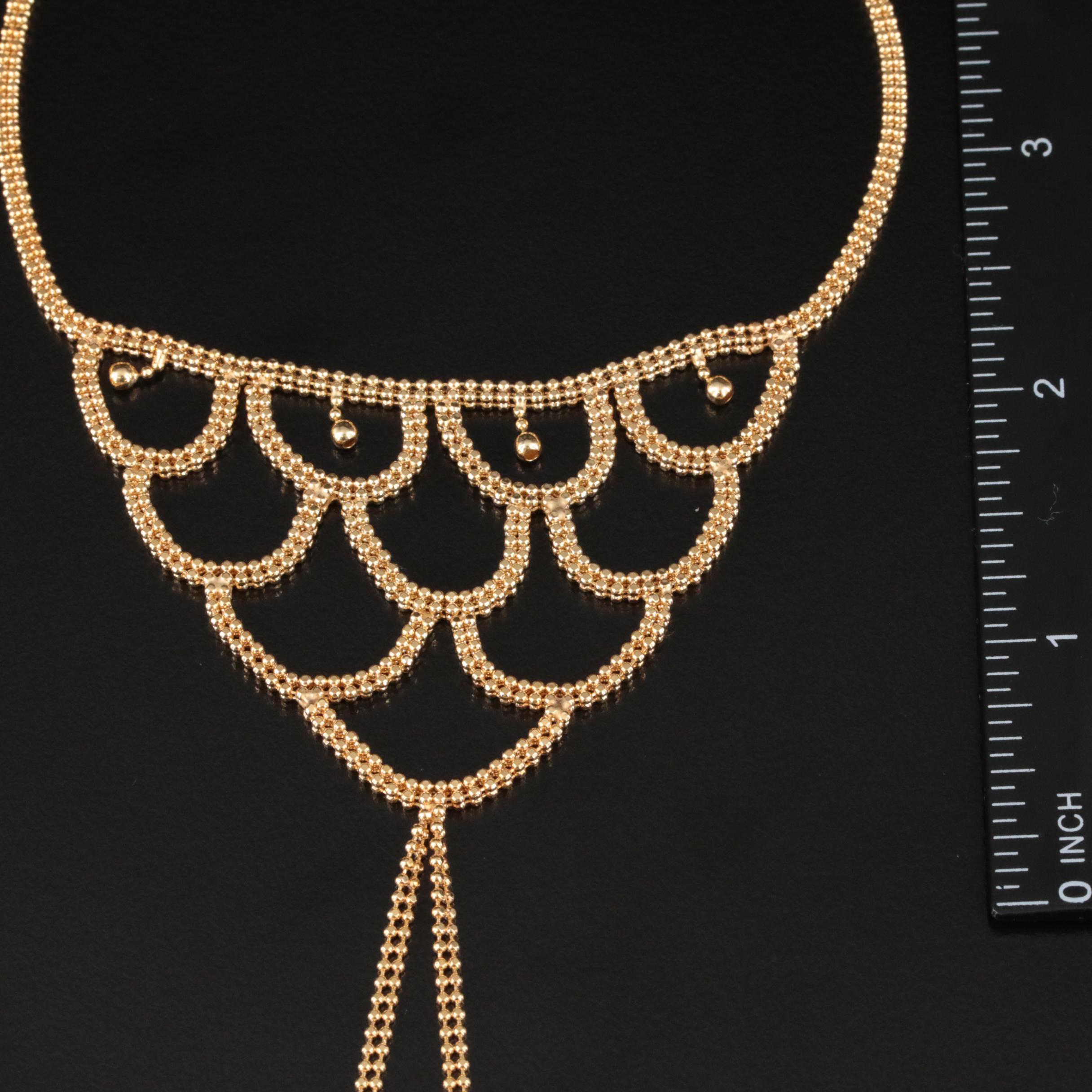 10K Foot Thong Bracelet with Drops