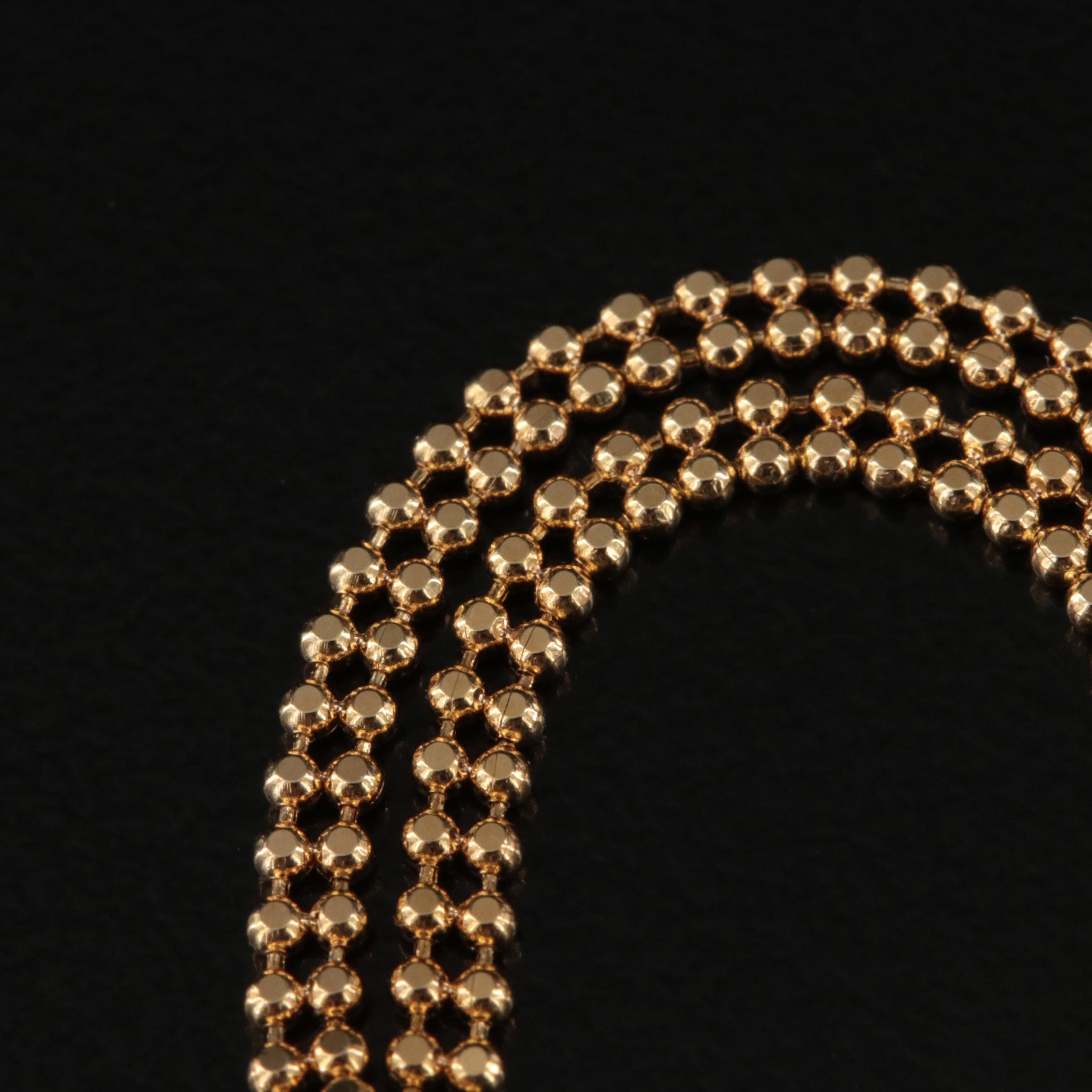 10K Foot Thong Bracelet with Drops