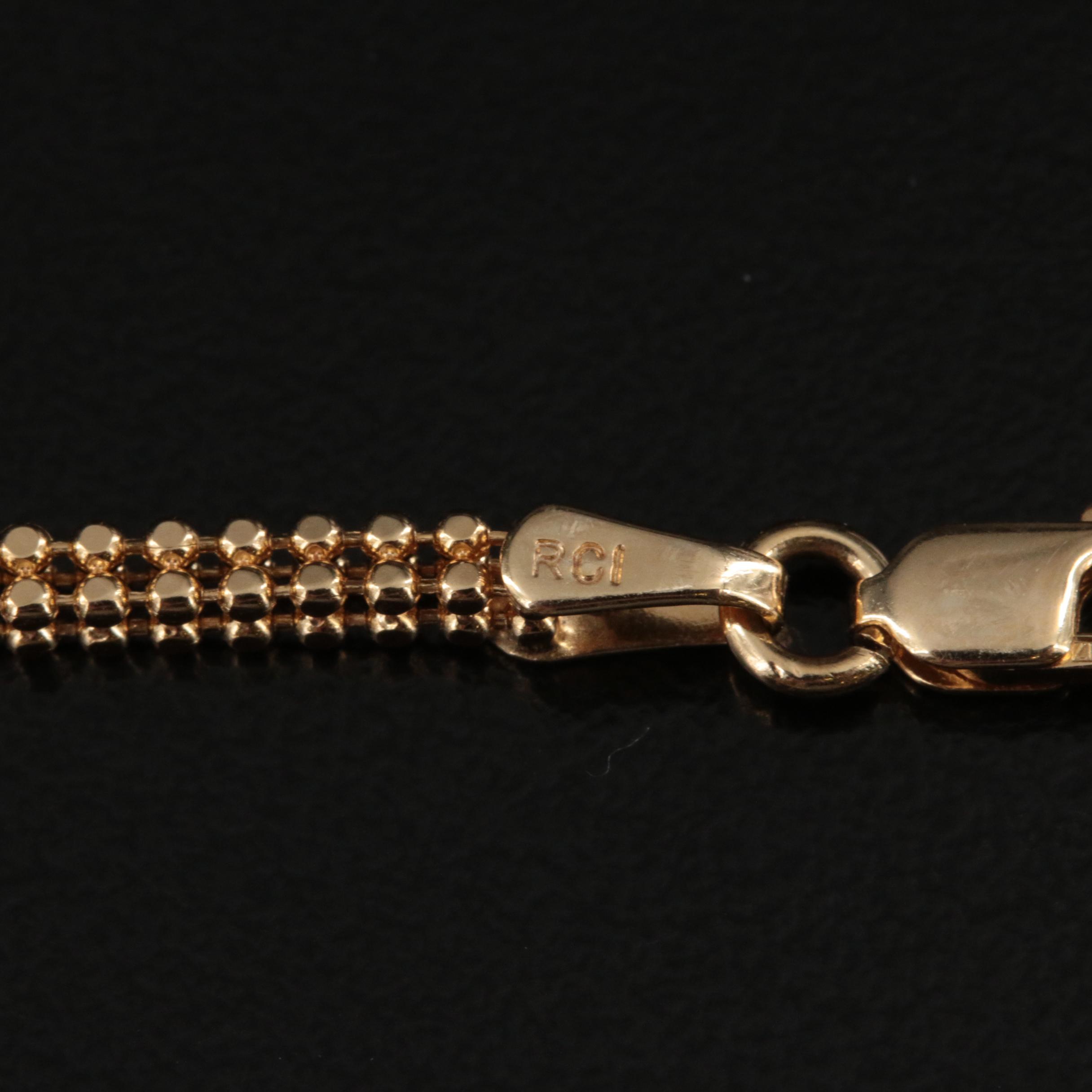 10K Foot Thong Bracelet with Drops