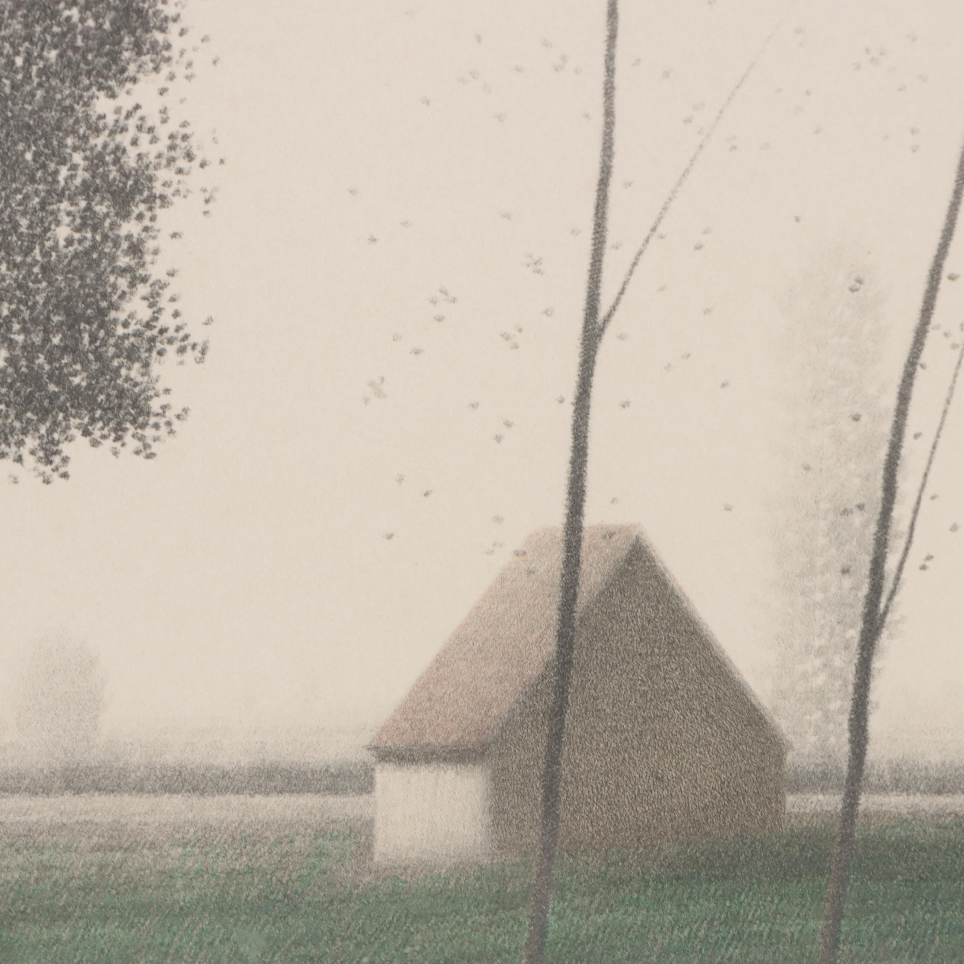 Robert Kipniss Lithograph "First Dusk of Summer"