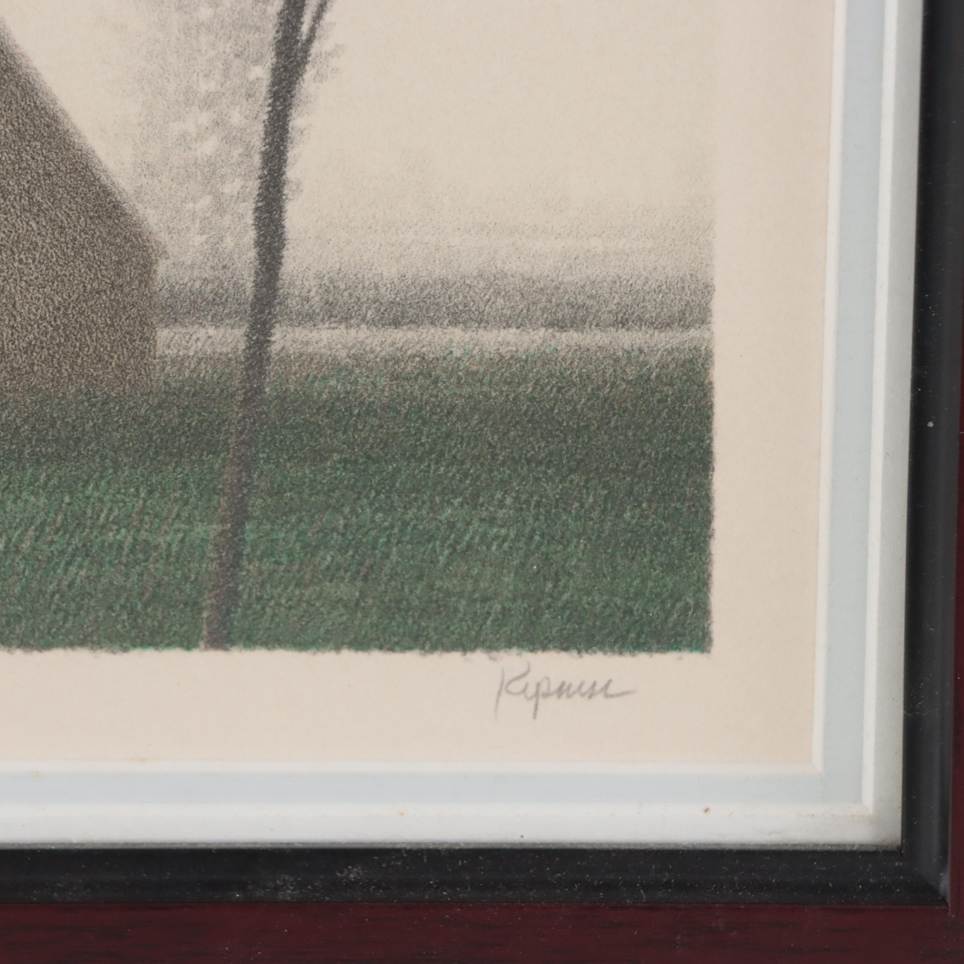 Robert Kipniss Lithograph "First Dusk of Summer"