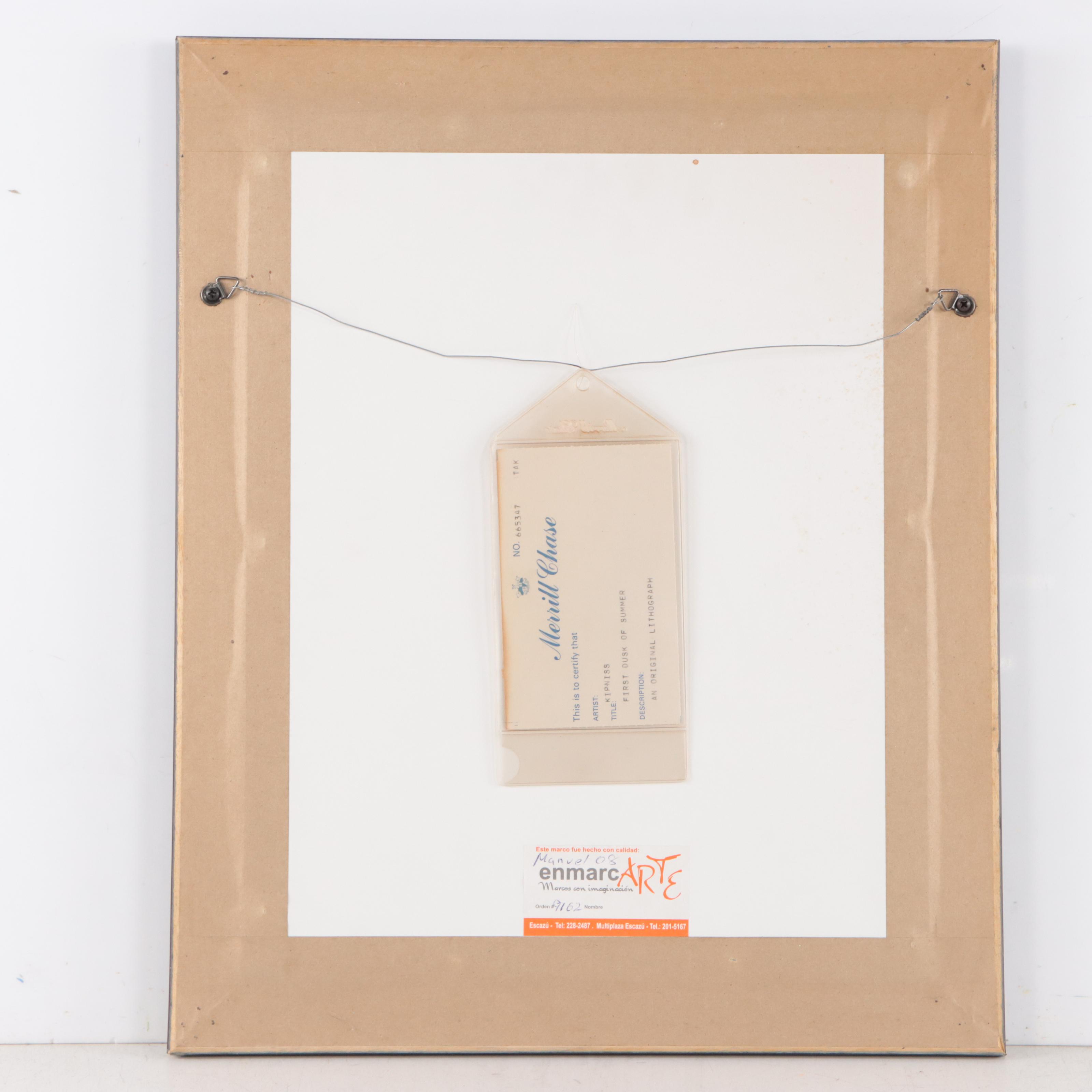 Robert Kipniss Lithograph "First Dusk of Summer"