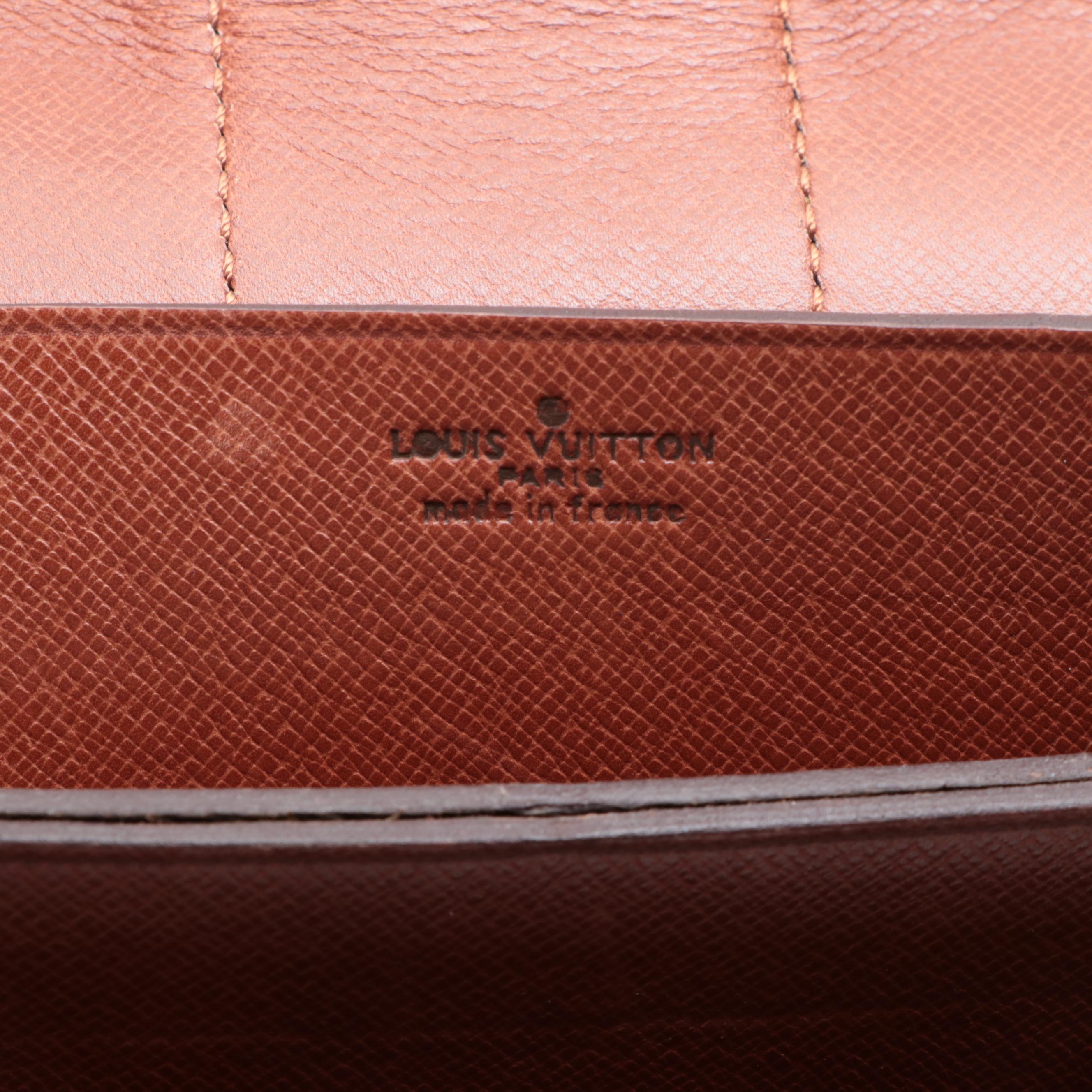 Louis Vuitton Lena Portfolio Clutch in Monogram Canvas and Vachetta Leather