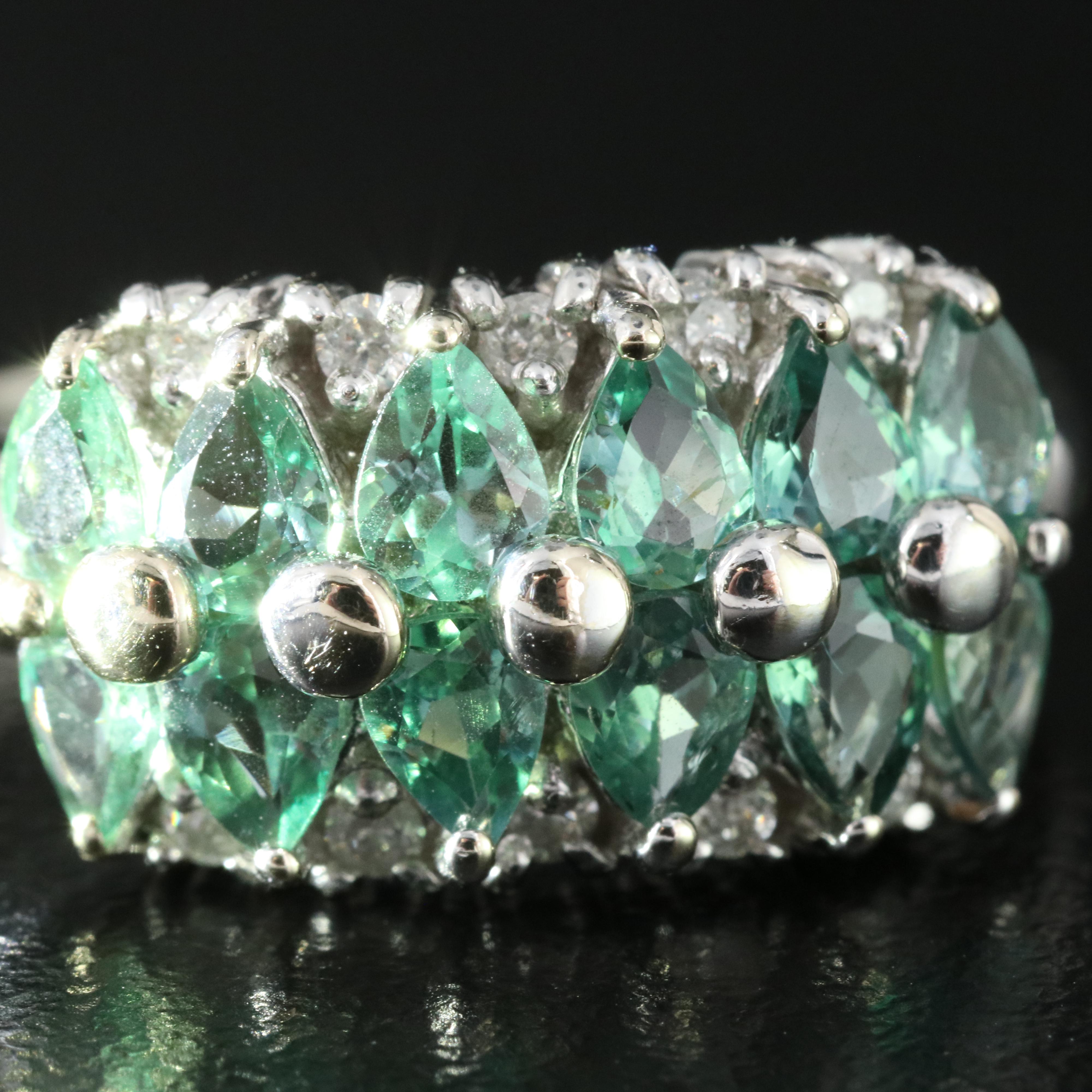 14K Alexandrite and Diamond Ring