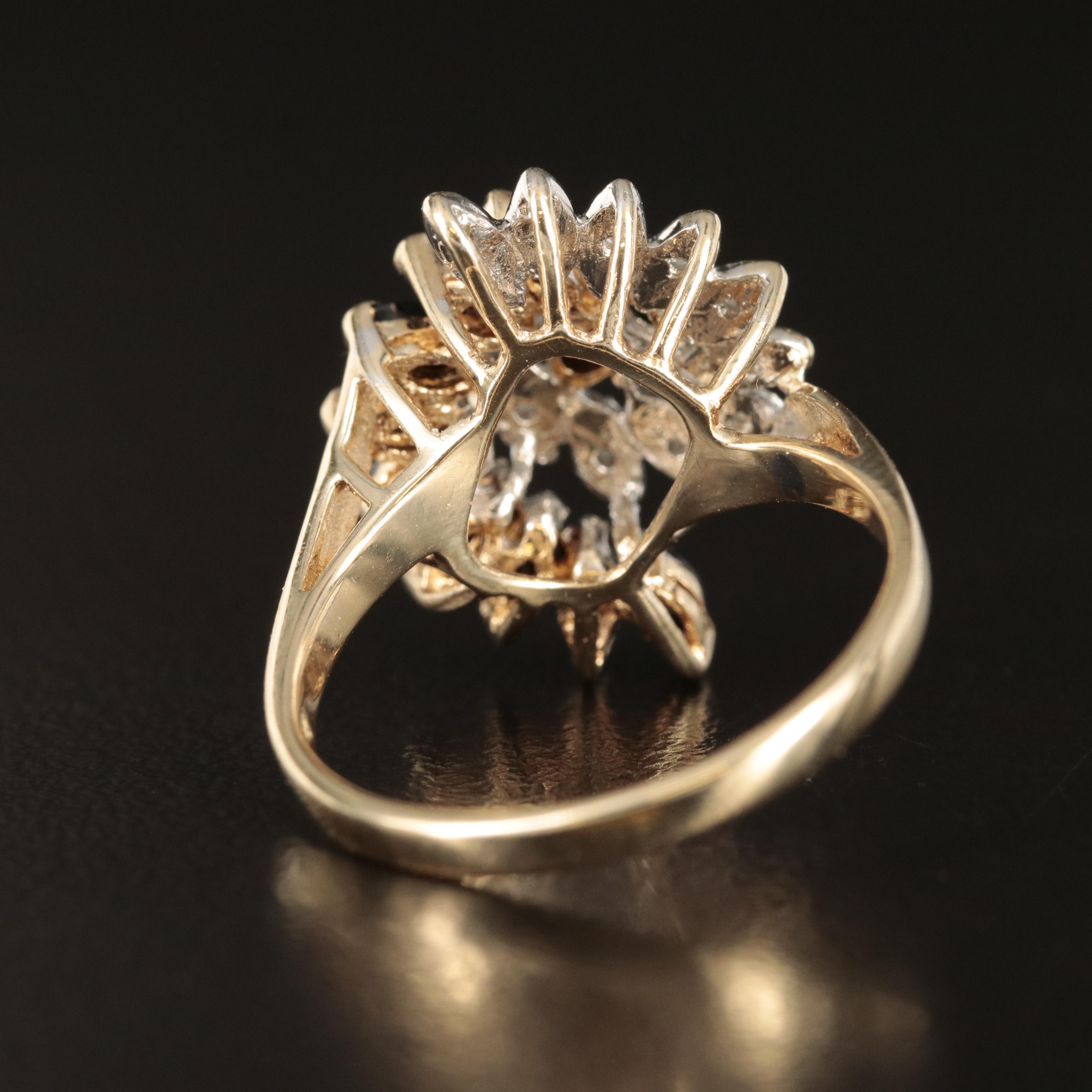 10K Sapphire and Diamond Ring