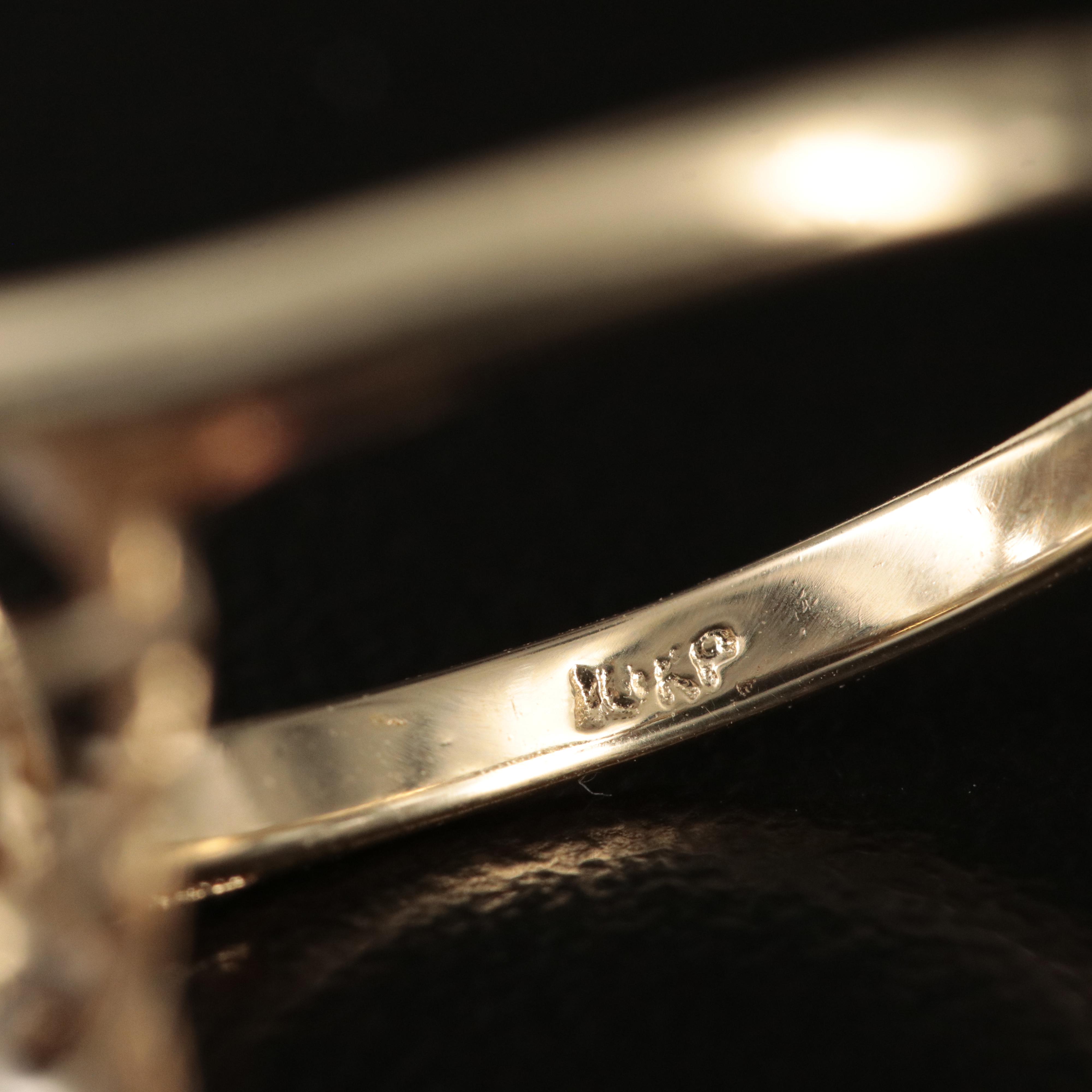 10K Sapphire and Diamond Ring