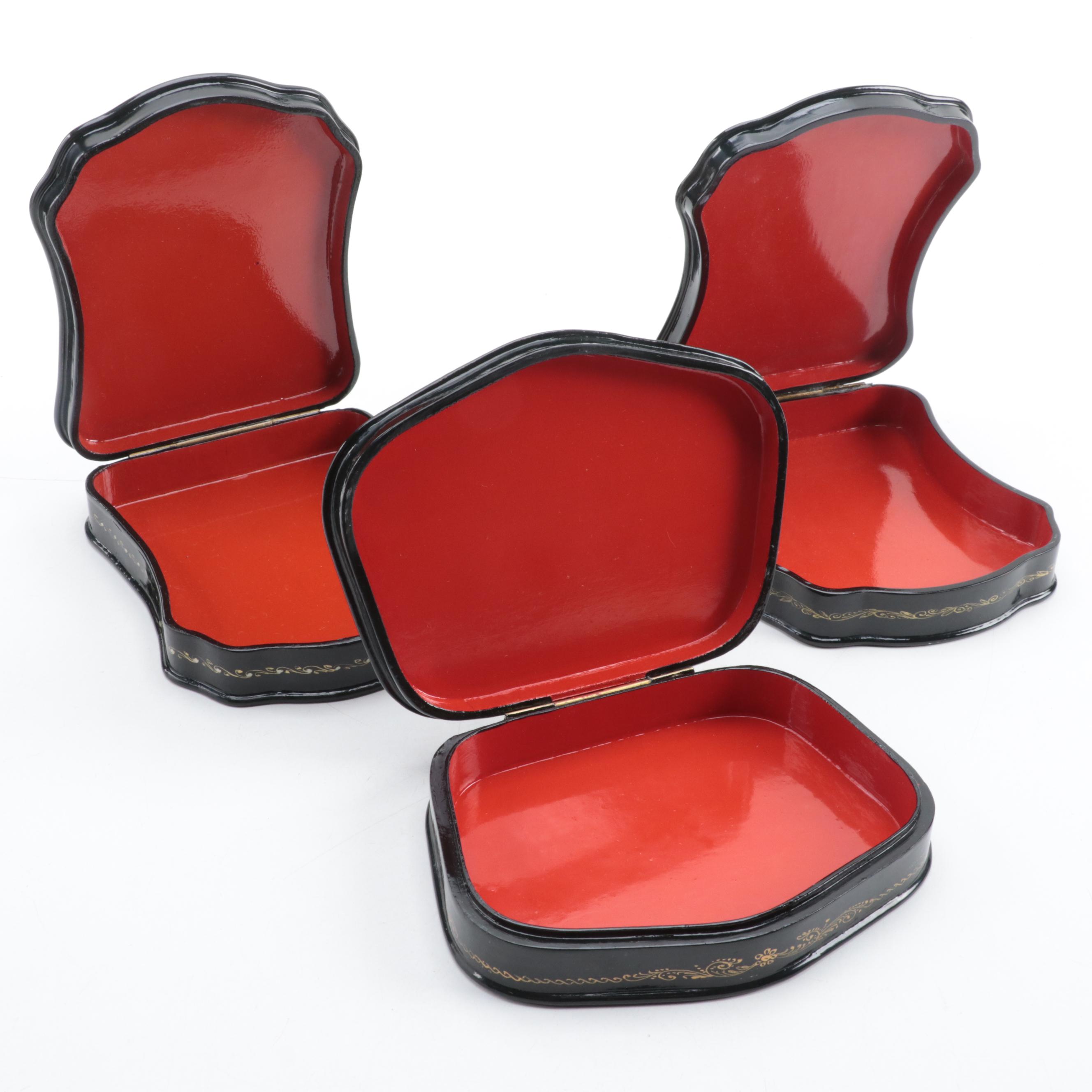 Russian Palekh and Other Hand-Painted Fairytale Lacquer Boxes