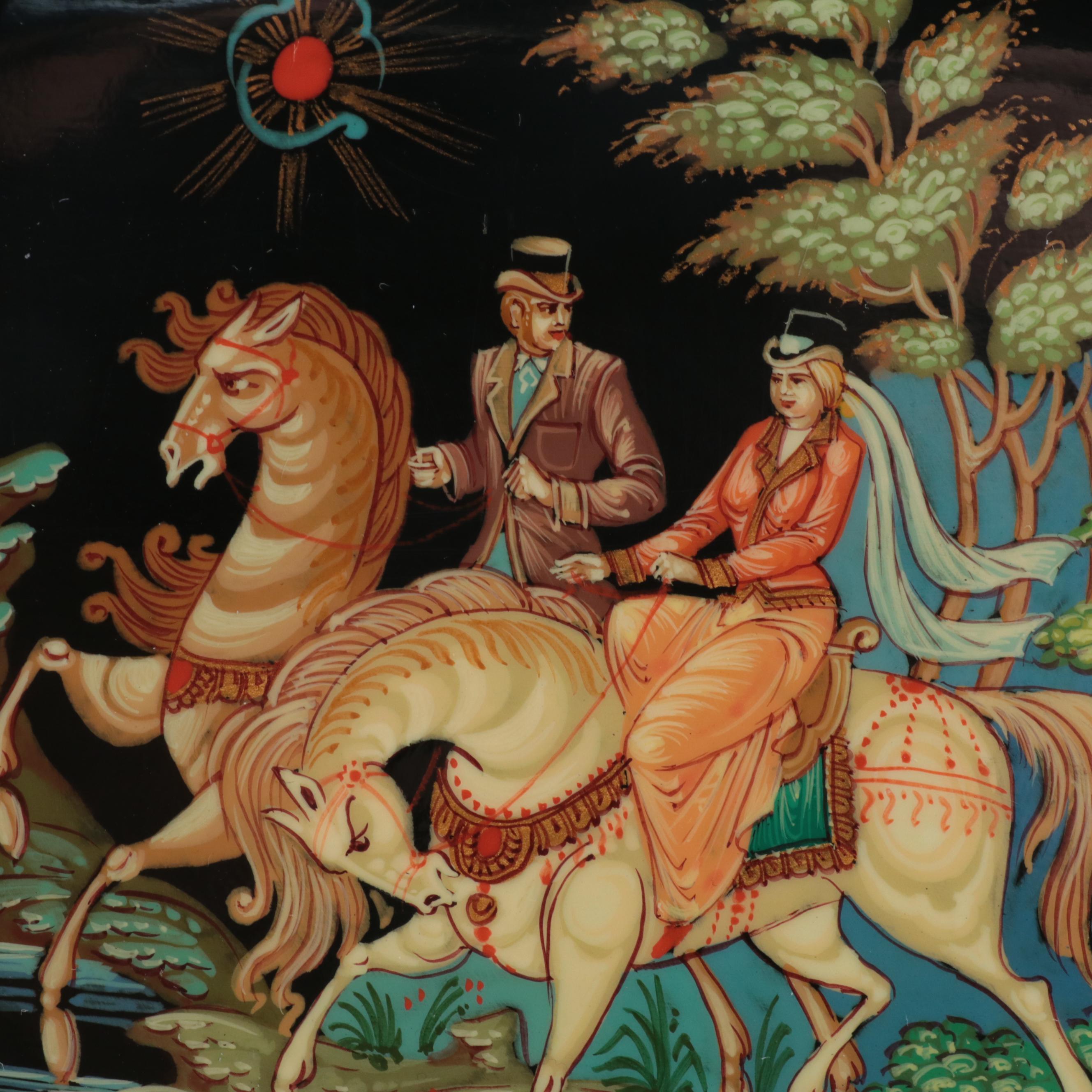 Russian Palekh and Other Hand-Painted Fairytale Lacquer Boxes