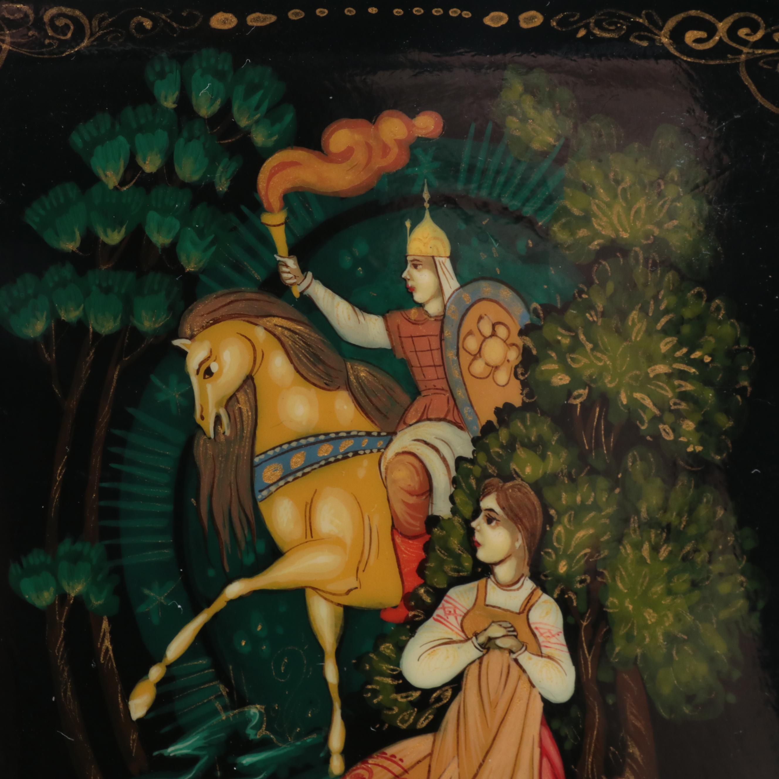 Russian Palekh and Other Hand-Painted Fairytale Lacquer Boxes