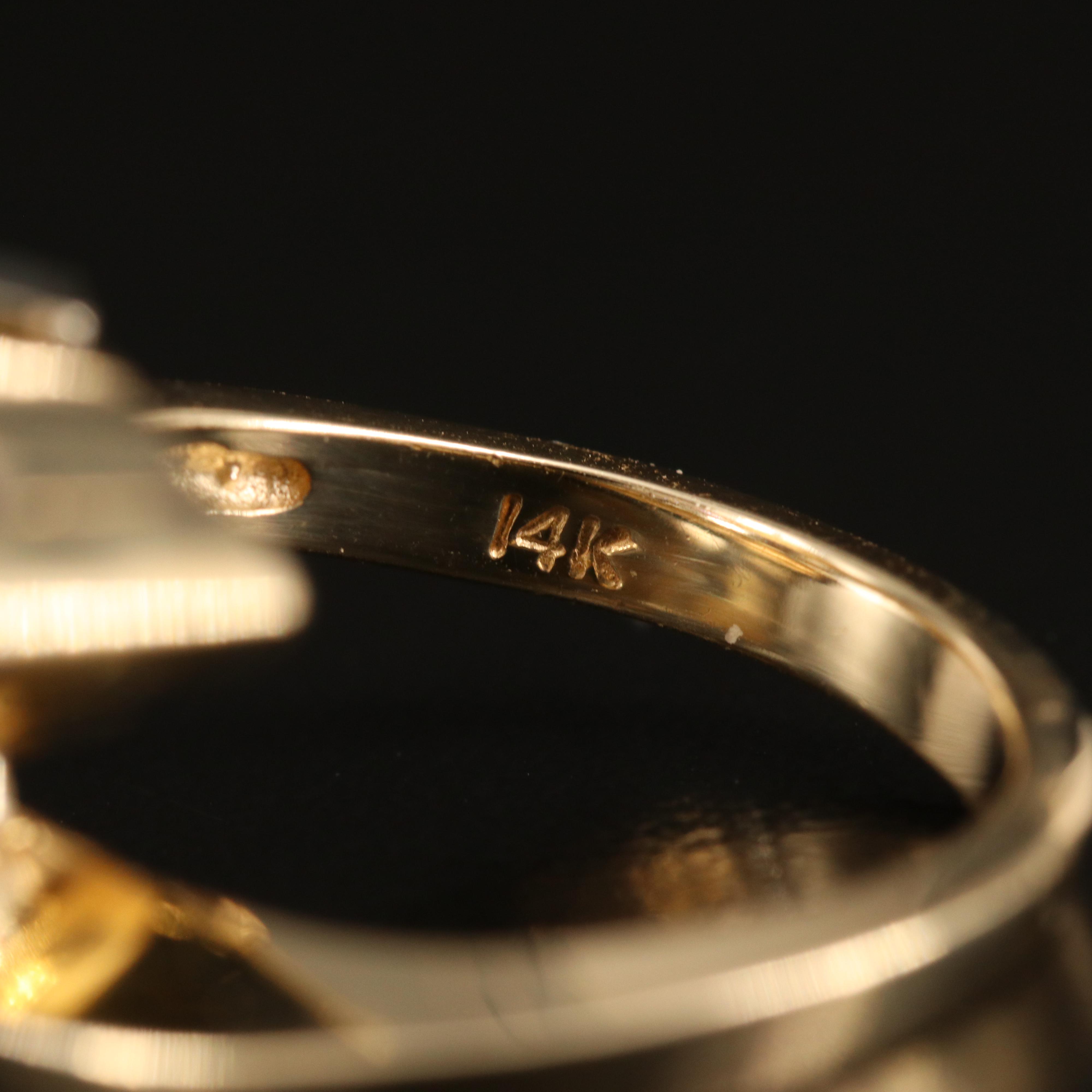 14K Tanzanite and Diamond Bypass Ring