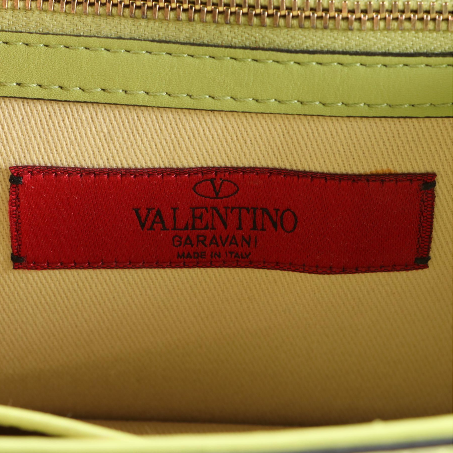 Valentino Small Shoulder Bag in Green Leather