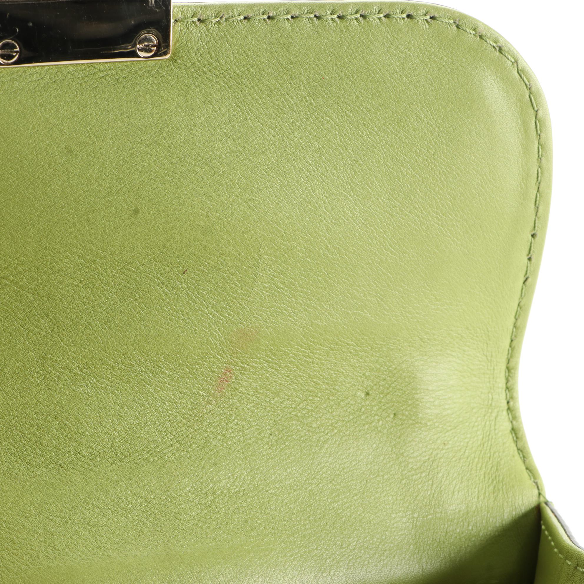 Valentino Small Shoulder Bag in Green Leather