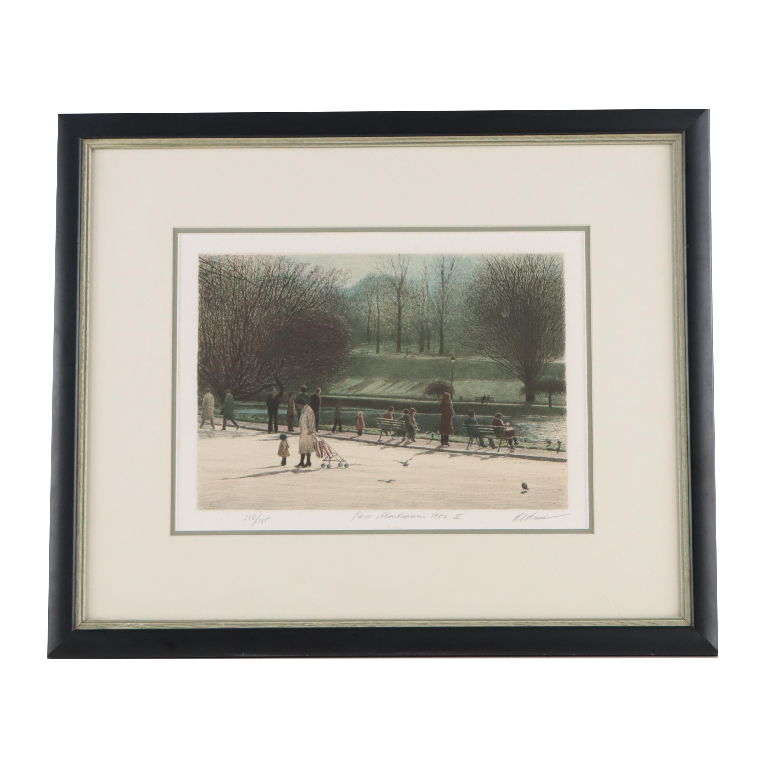 Harold Altman Lithograph "Parc Montsouris 1982 II"
