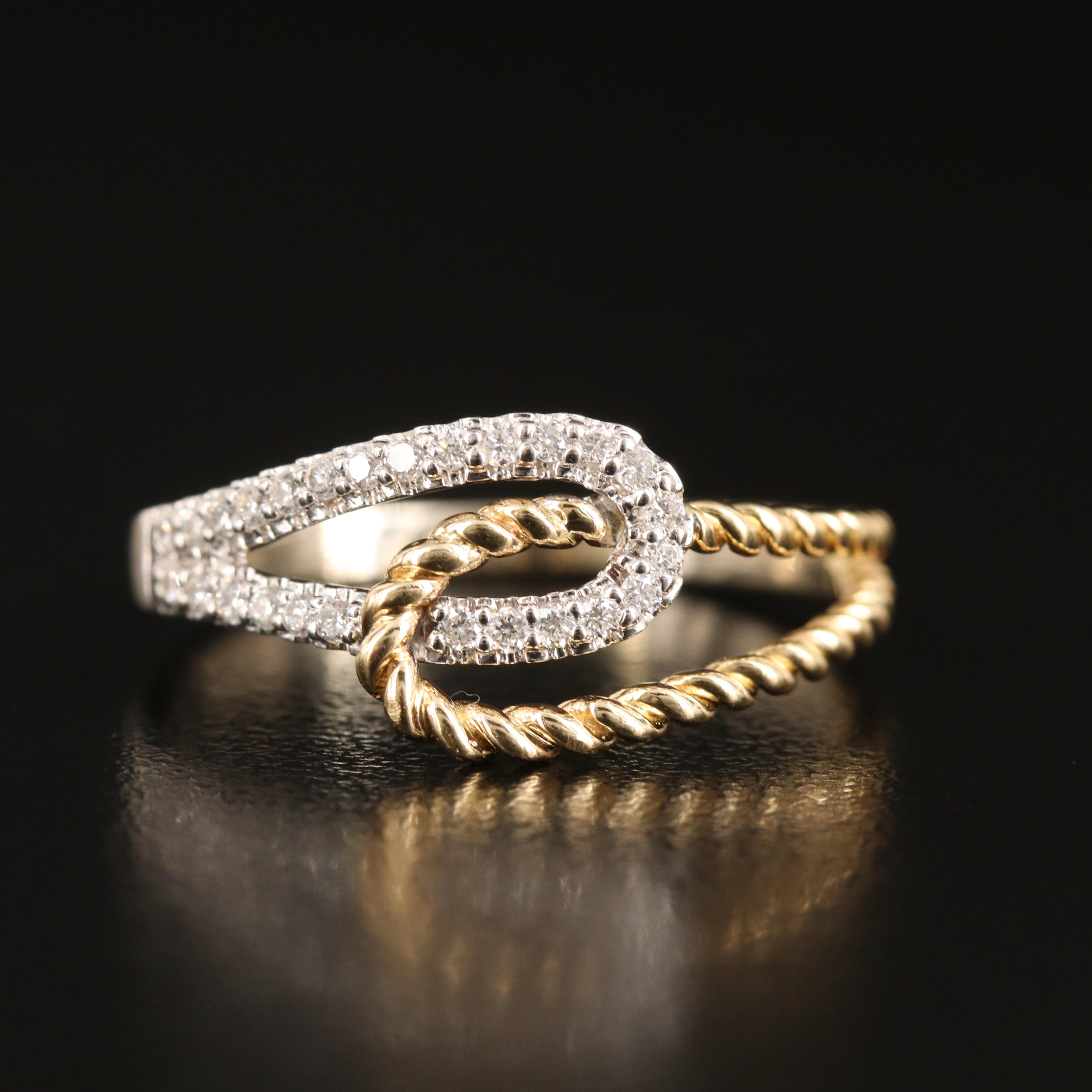 Gabriel & Co. 14K Two-Tone Gold 0.26 CTW Diamond Ring