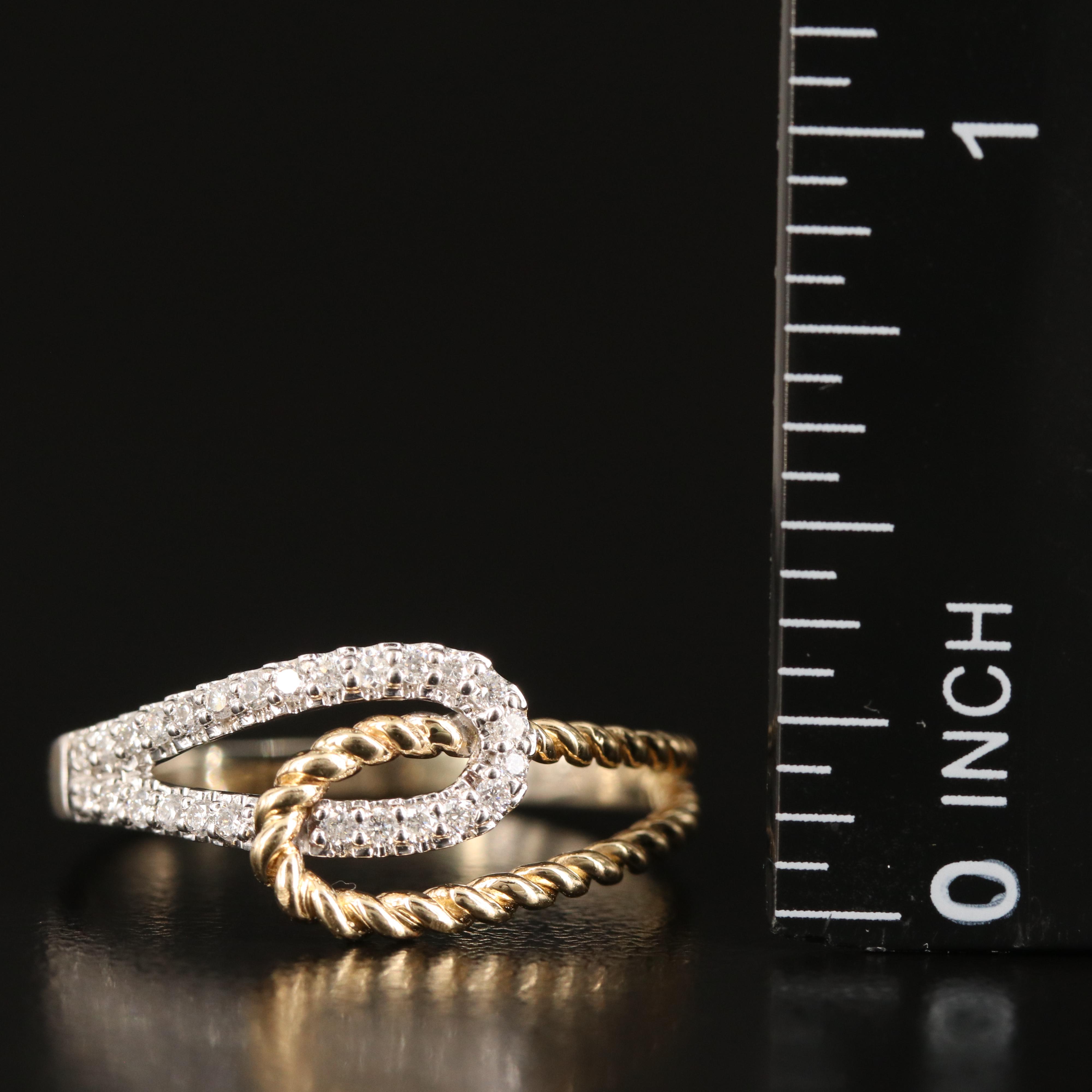 Gabriel & Co. 14K Two-Tone Gold 0.26 CTW Diamond Ring