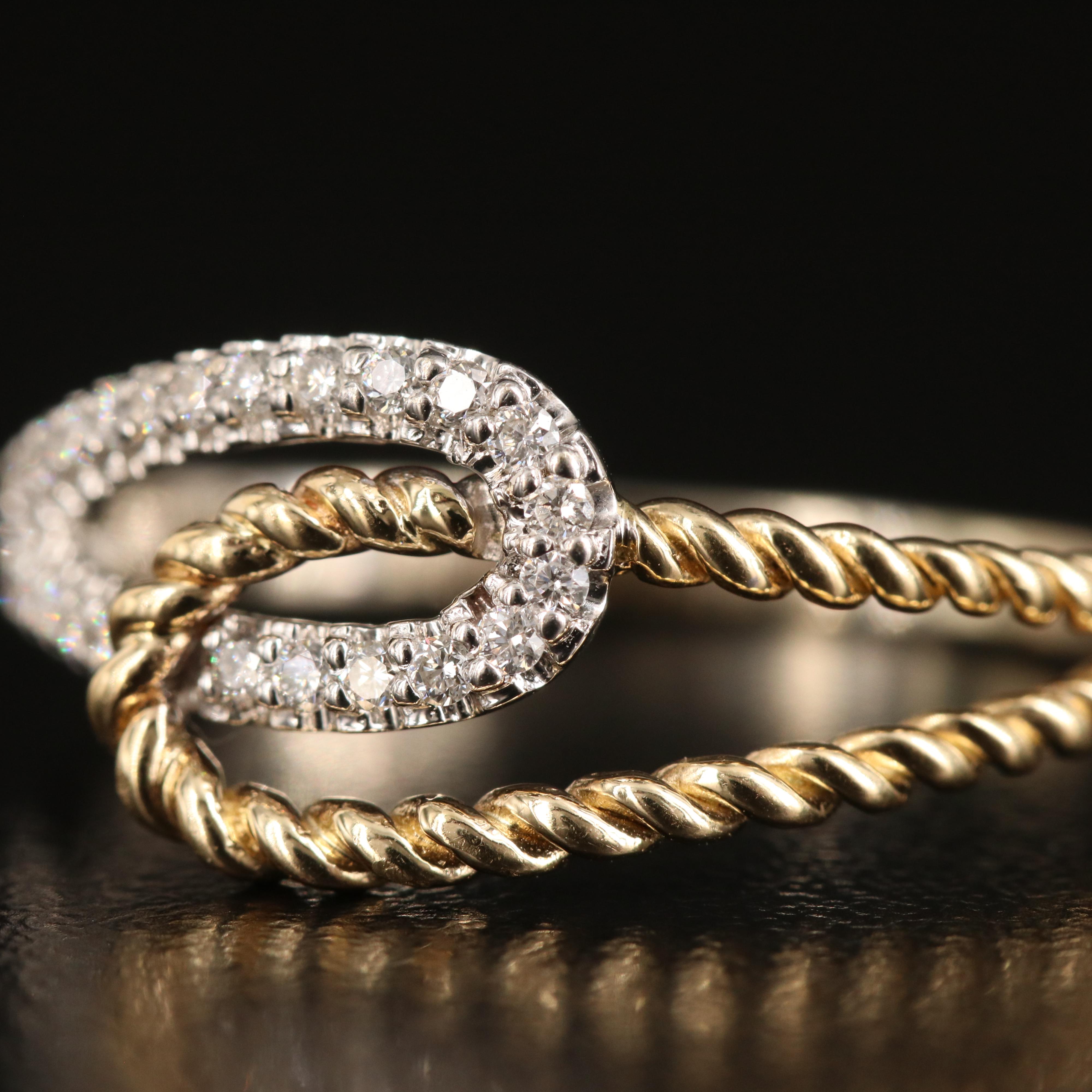 Gabriel & Co. 14K Two-Tone Gold 0.26 CTW Diamond Ring