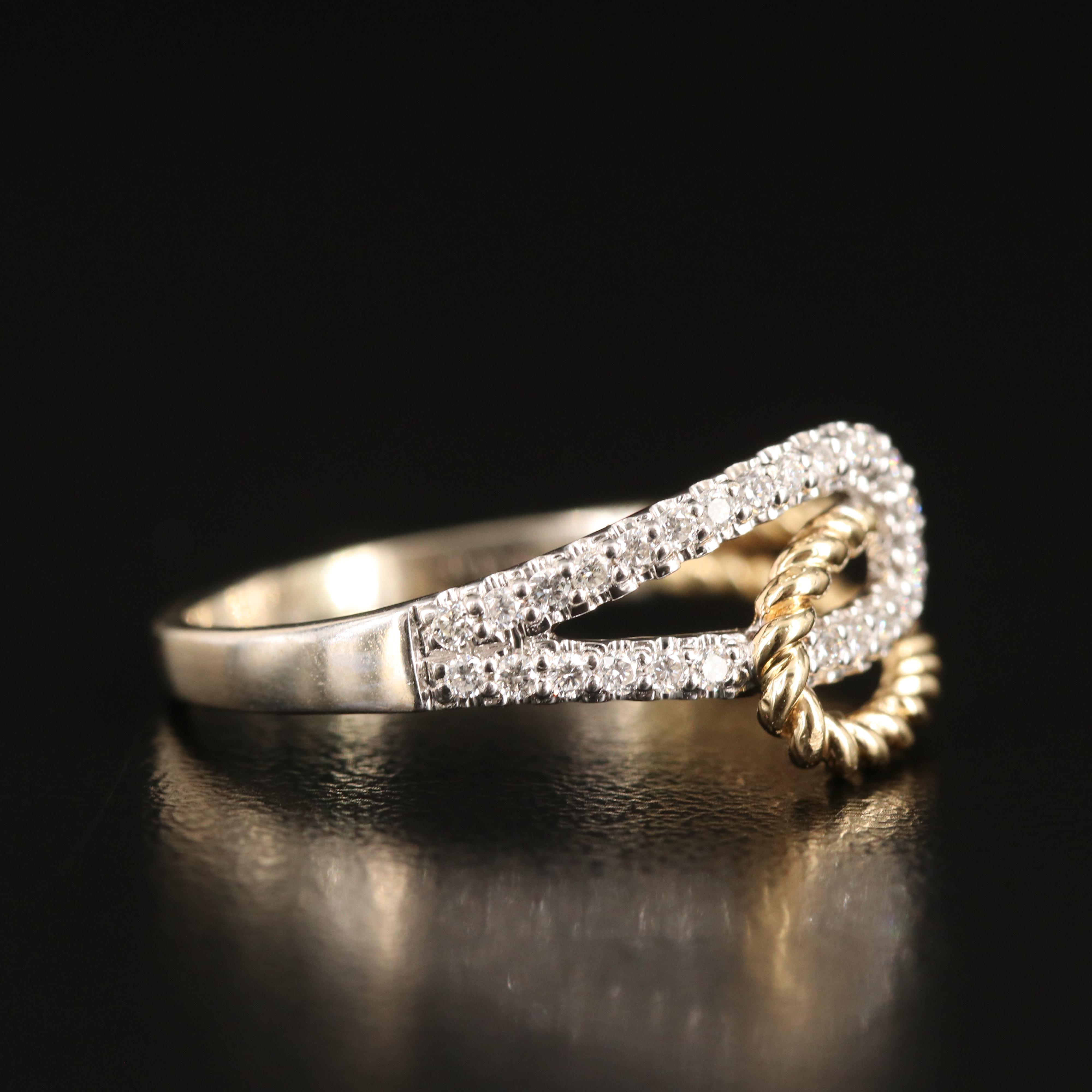 Gabriel & Co. 14K Two-Tone Gold 0.26 CTW Diamond Ring