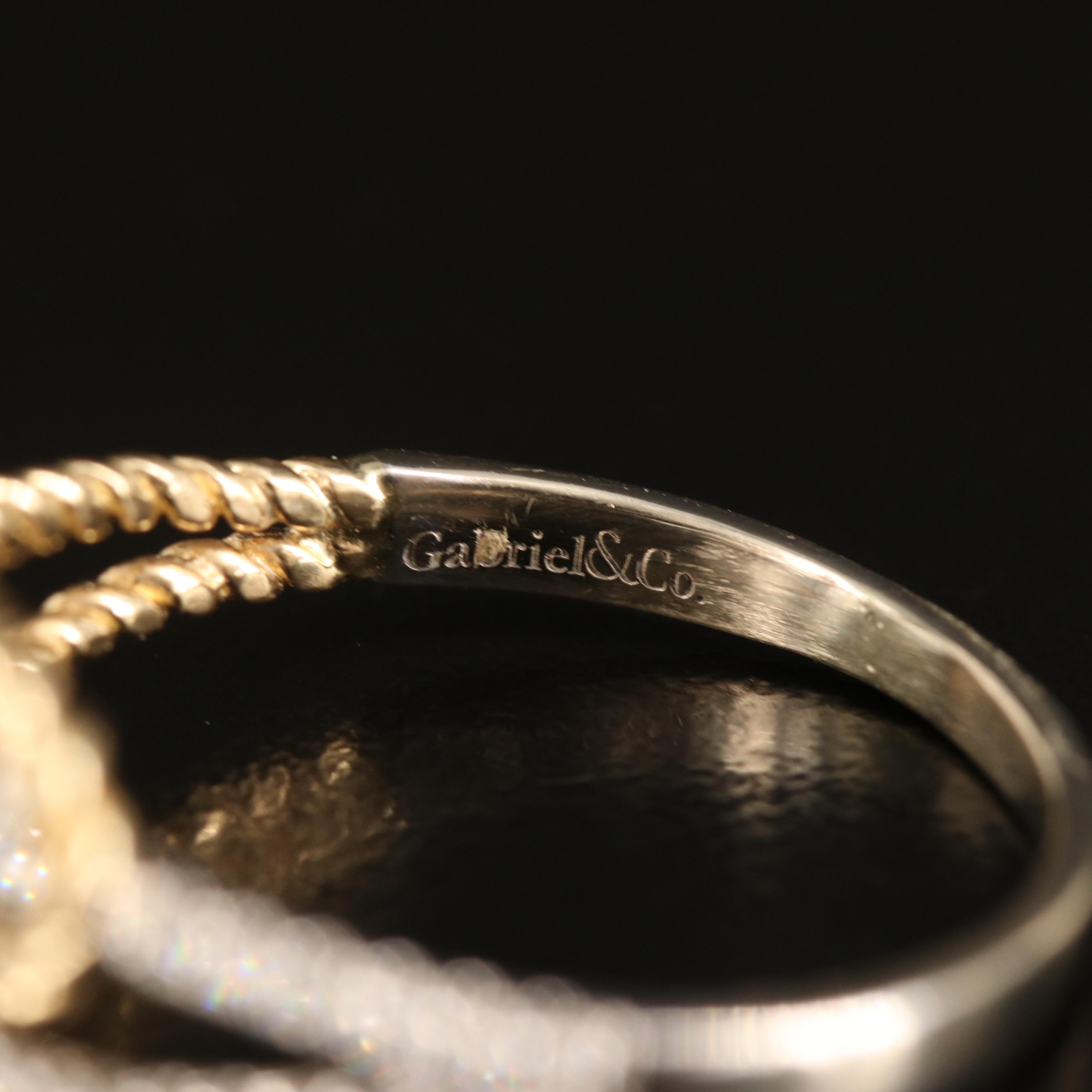 Gabriel & Co. 14K Two-Tone Gold 0.26 CTW Diamond Ring