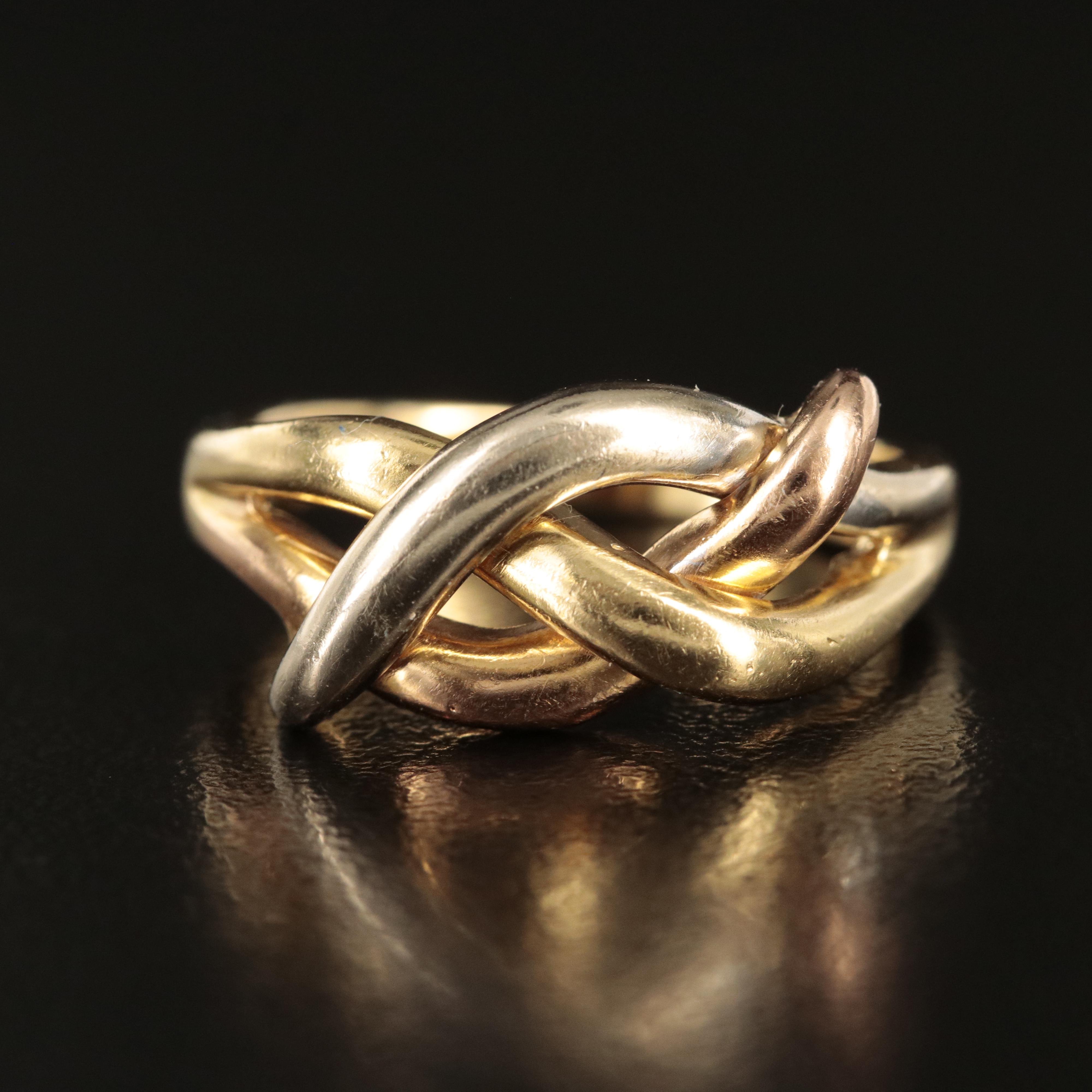 18K Tri-Color Knot Ring