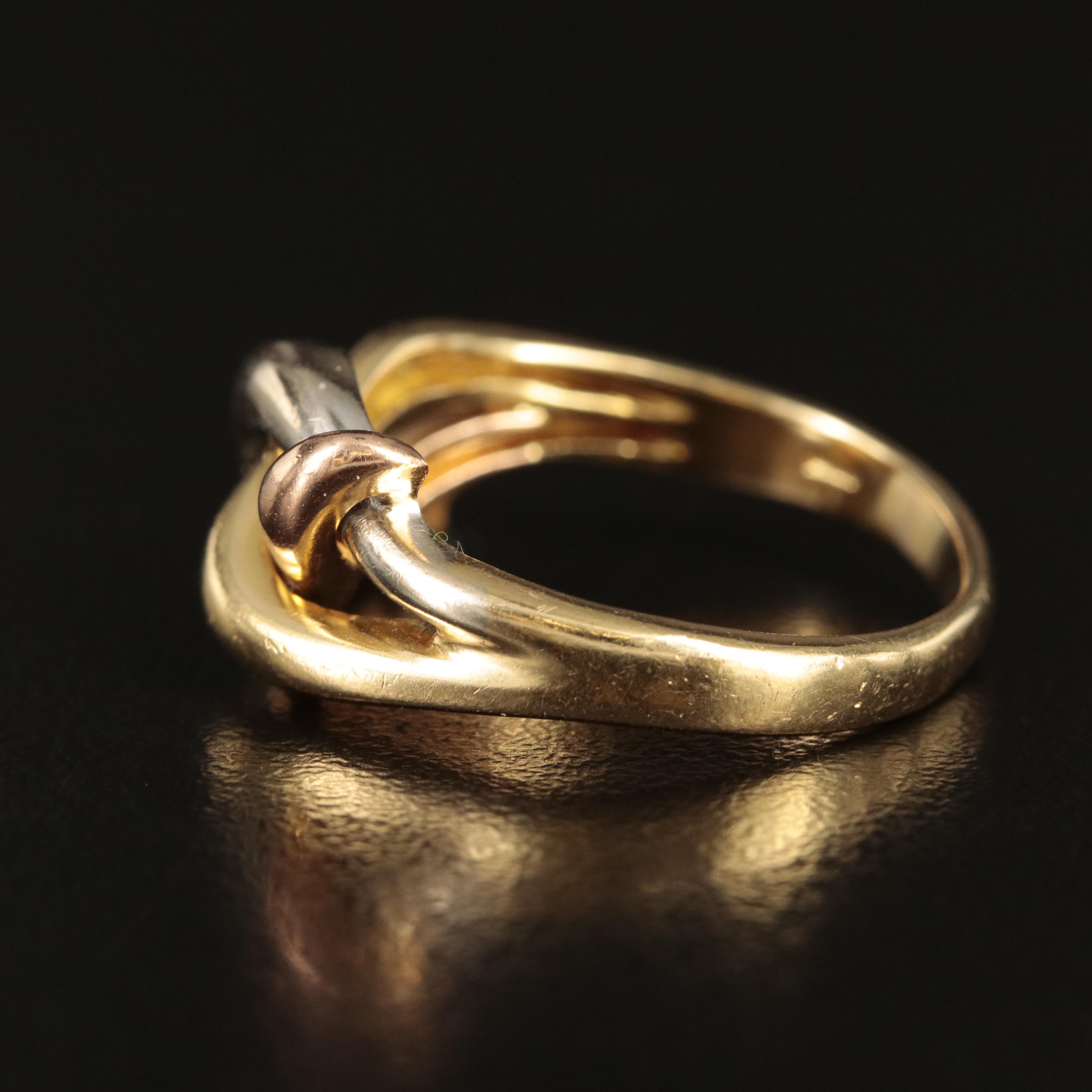 18K Tri-Color Knot Ring