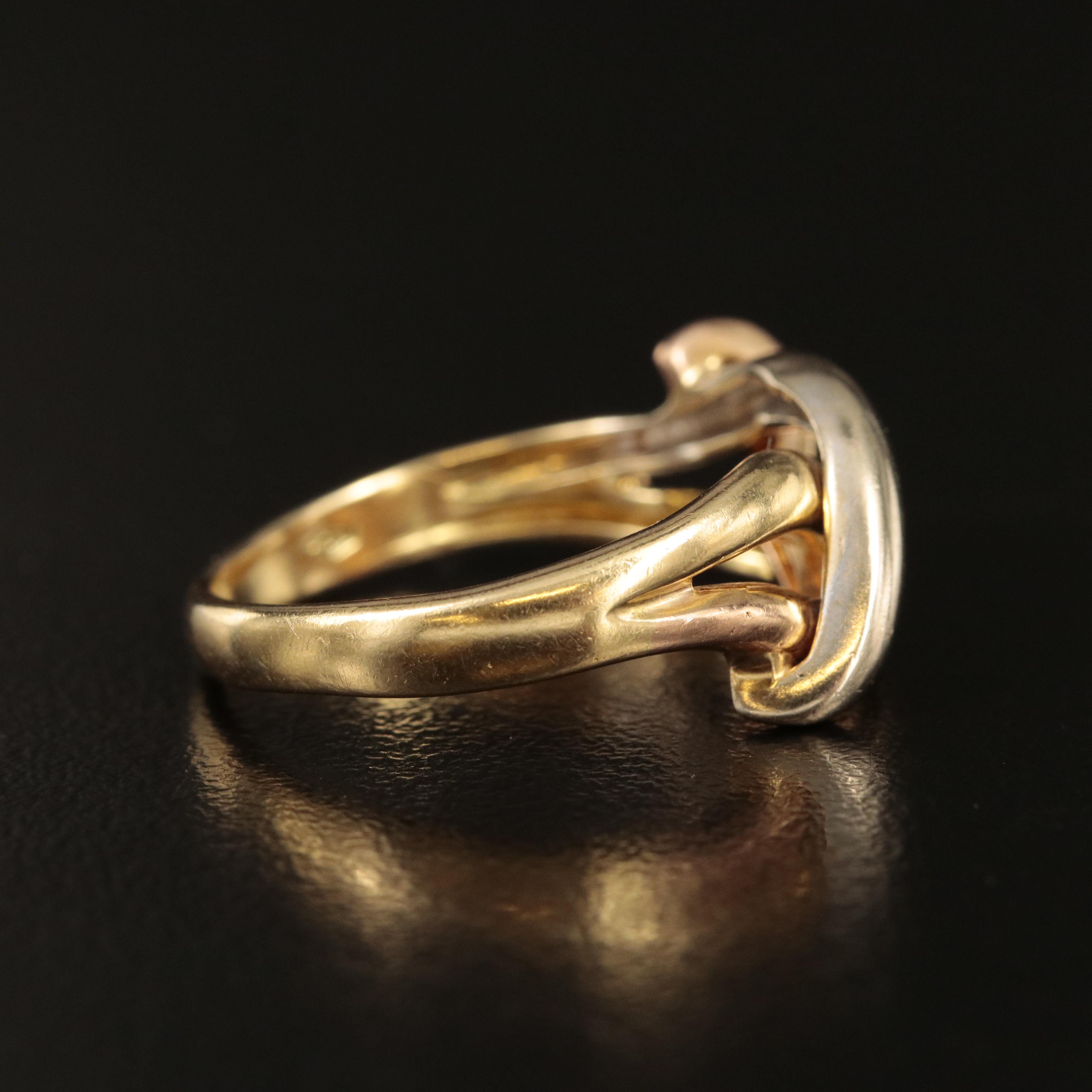 18K Tri-Color Knot Ring