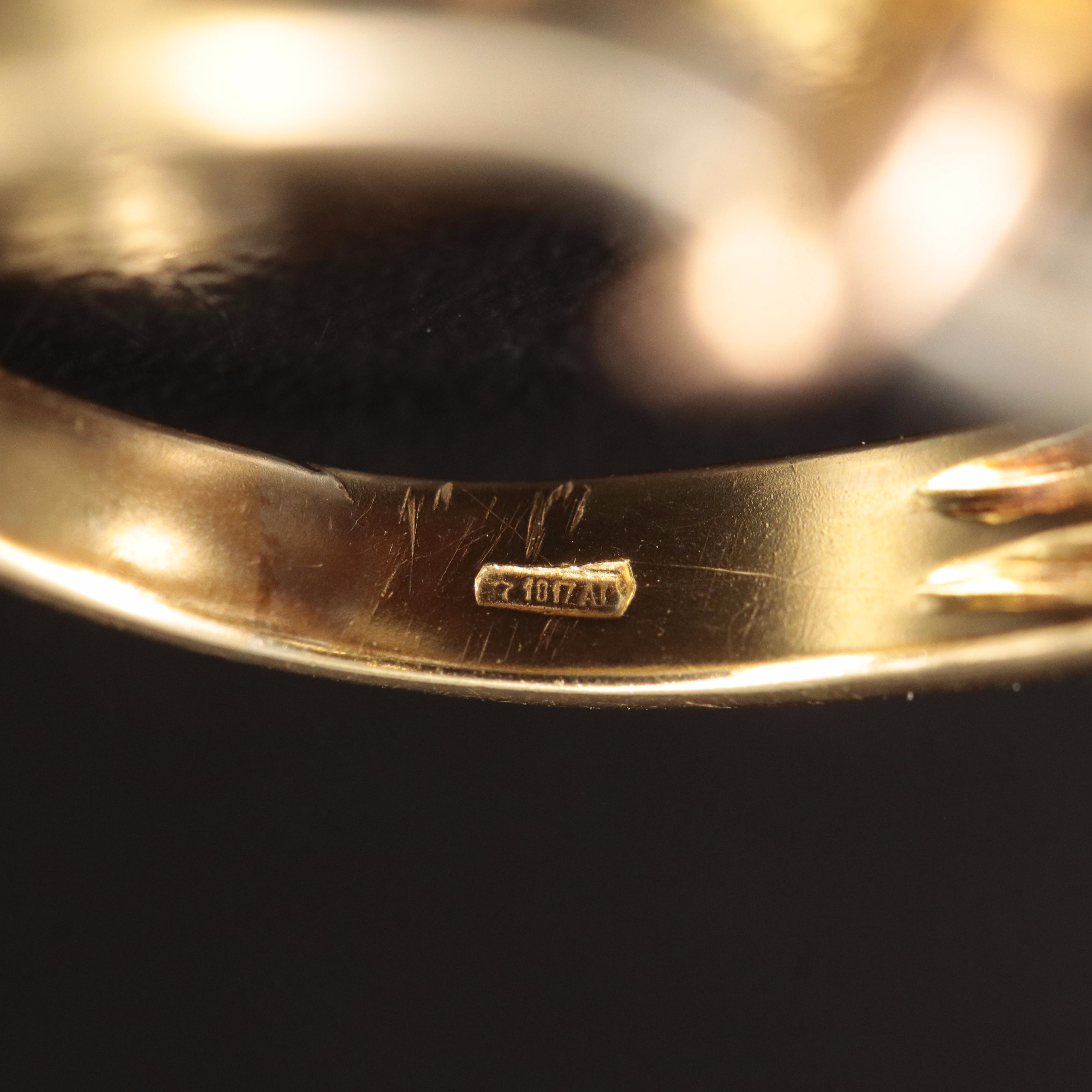 18K Tri-Color Knot Ring