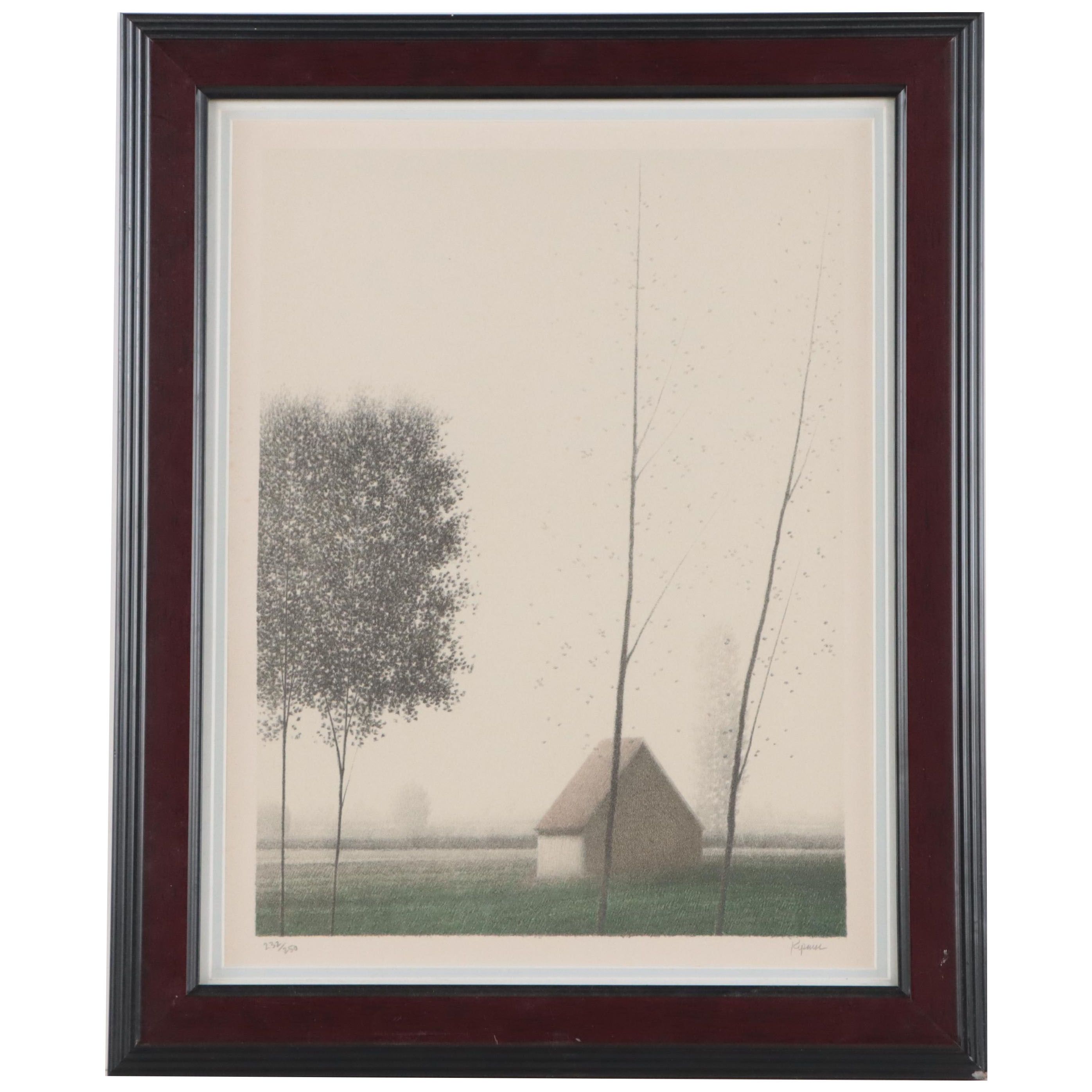 Robert Kipniss Lithograph "First Dusk of Summer"