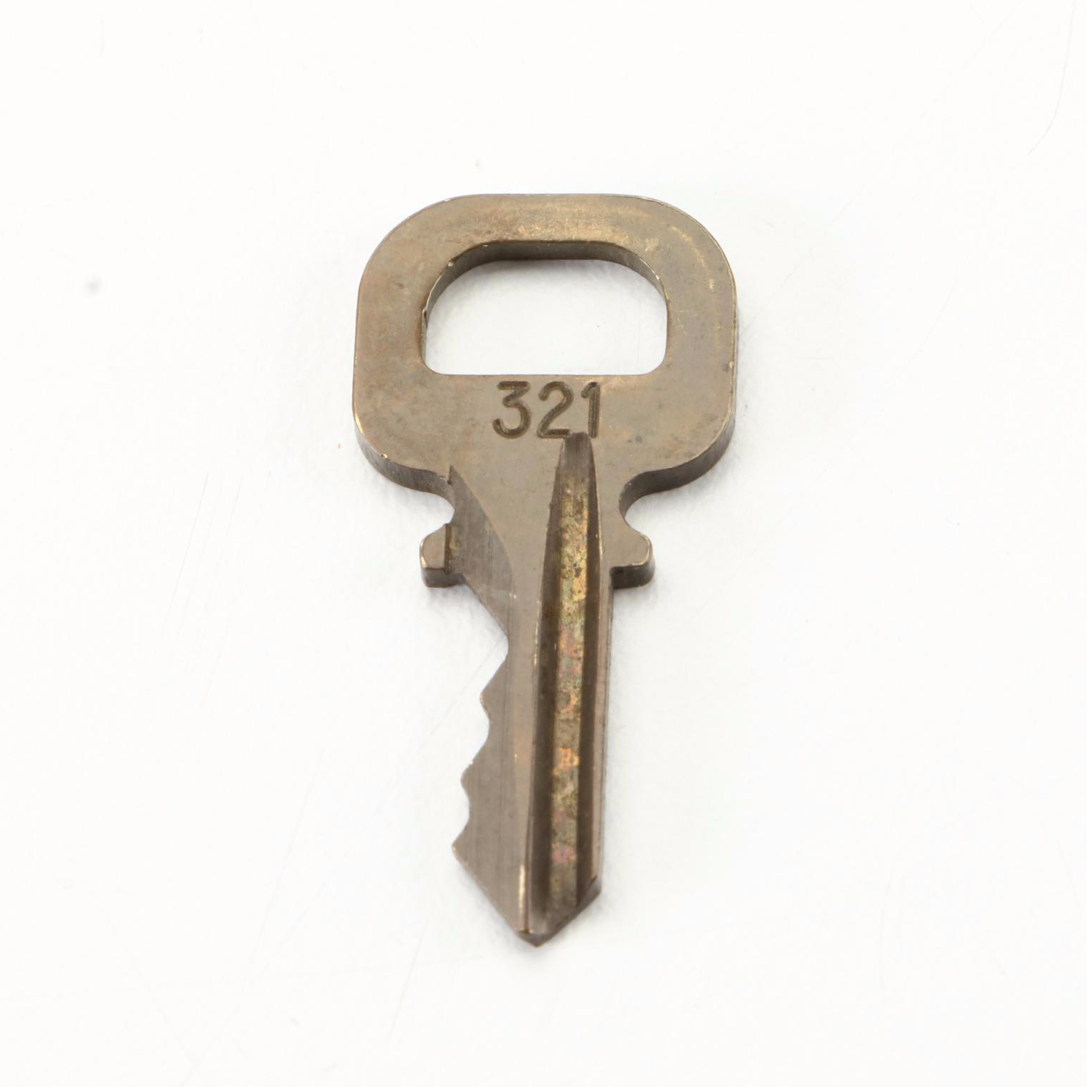 Louis Vuitton Brass Padlock and Key Set