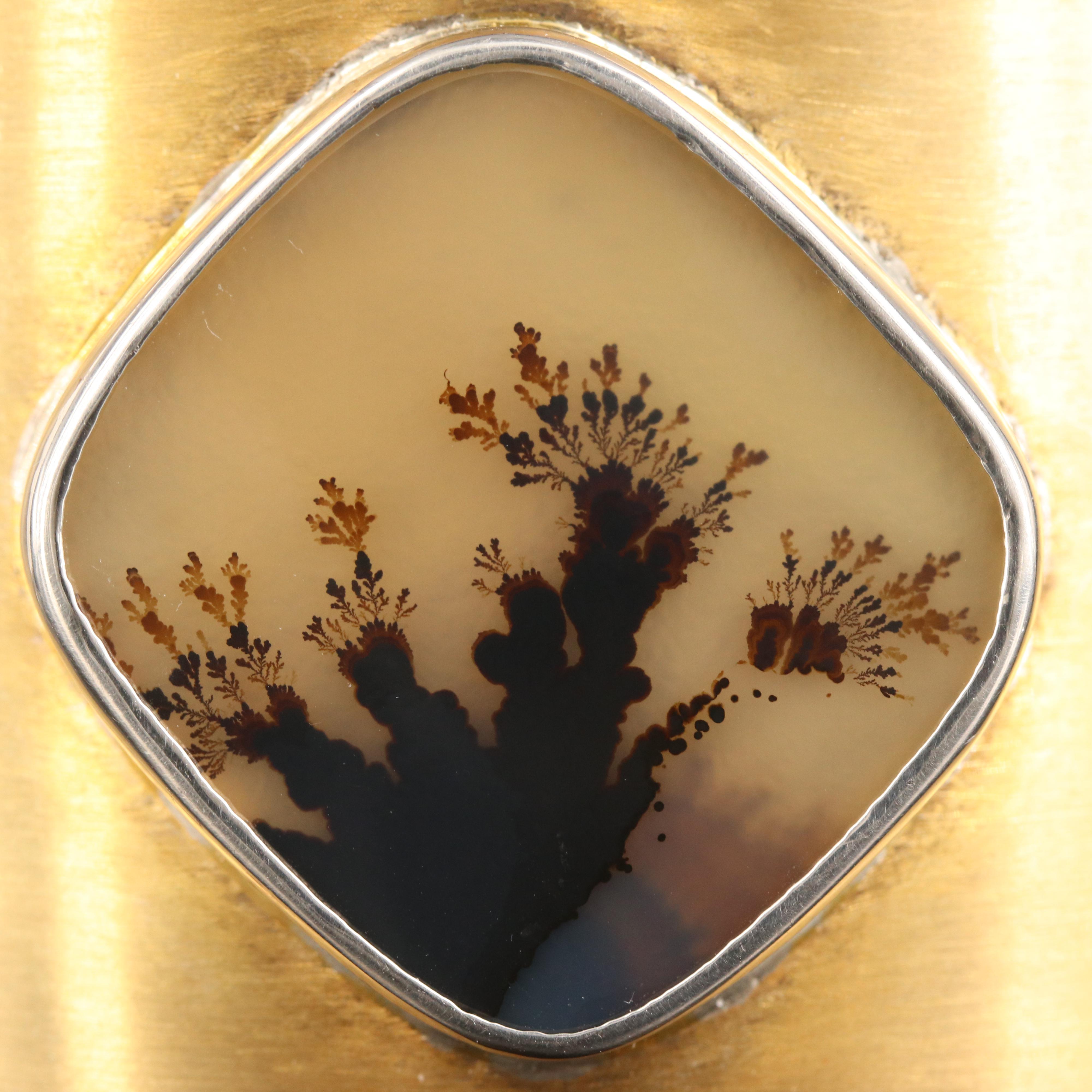 Sterling Dendritic Agate Cuff