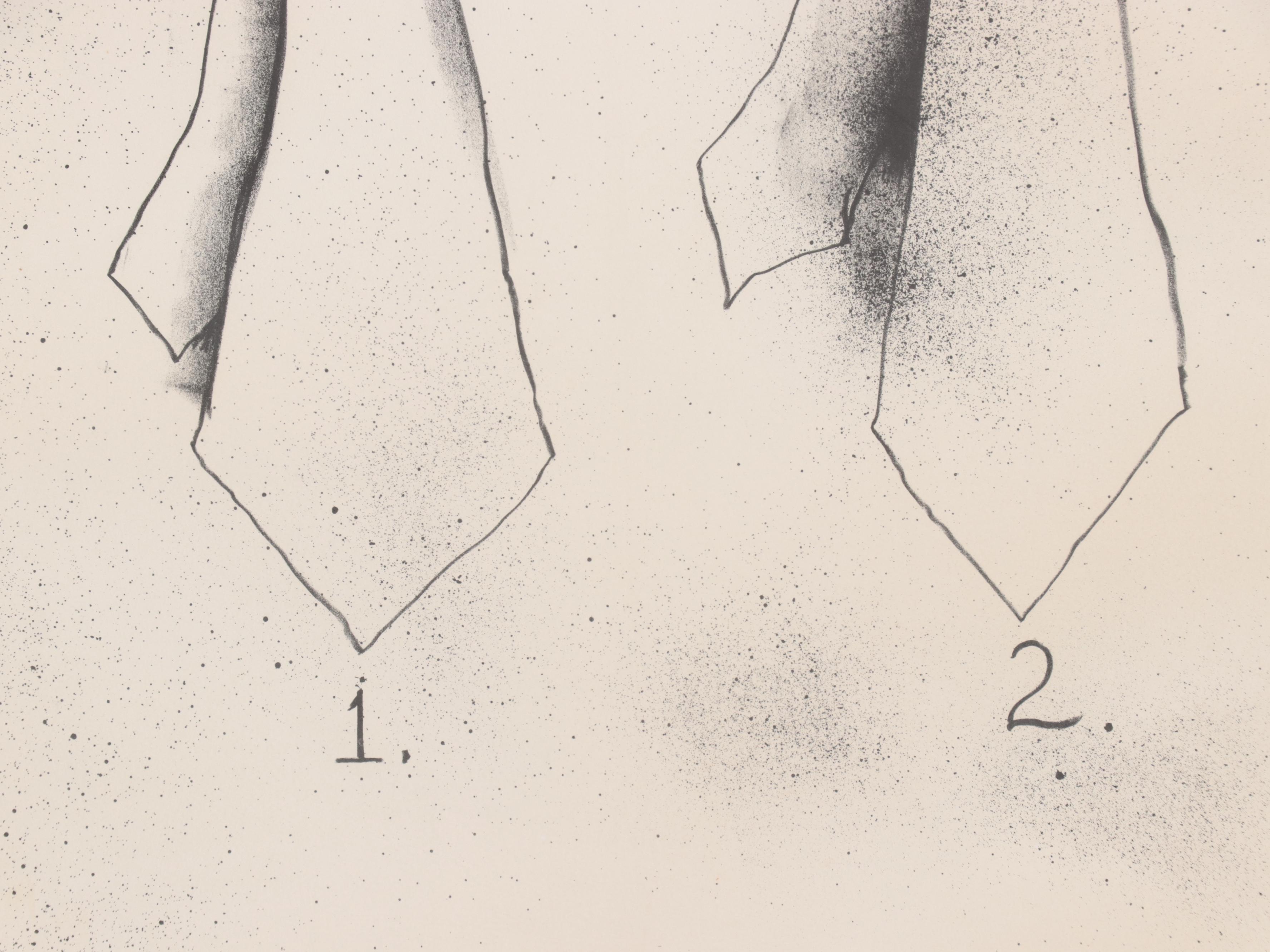 Jim Dine Hand-Colored Lithograph "Ties," 1976