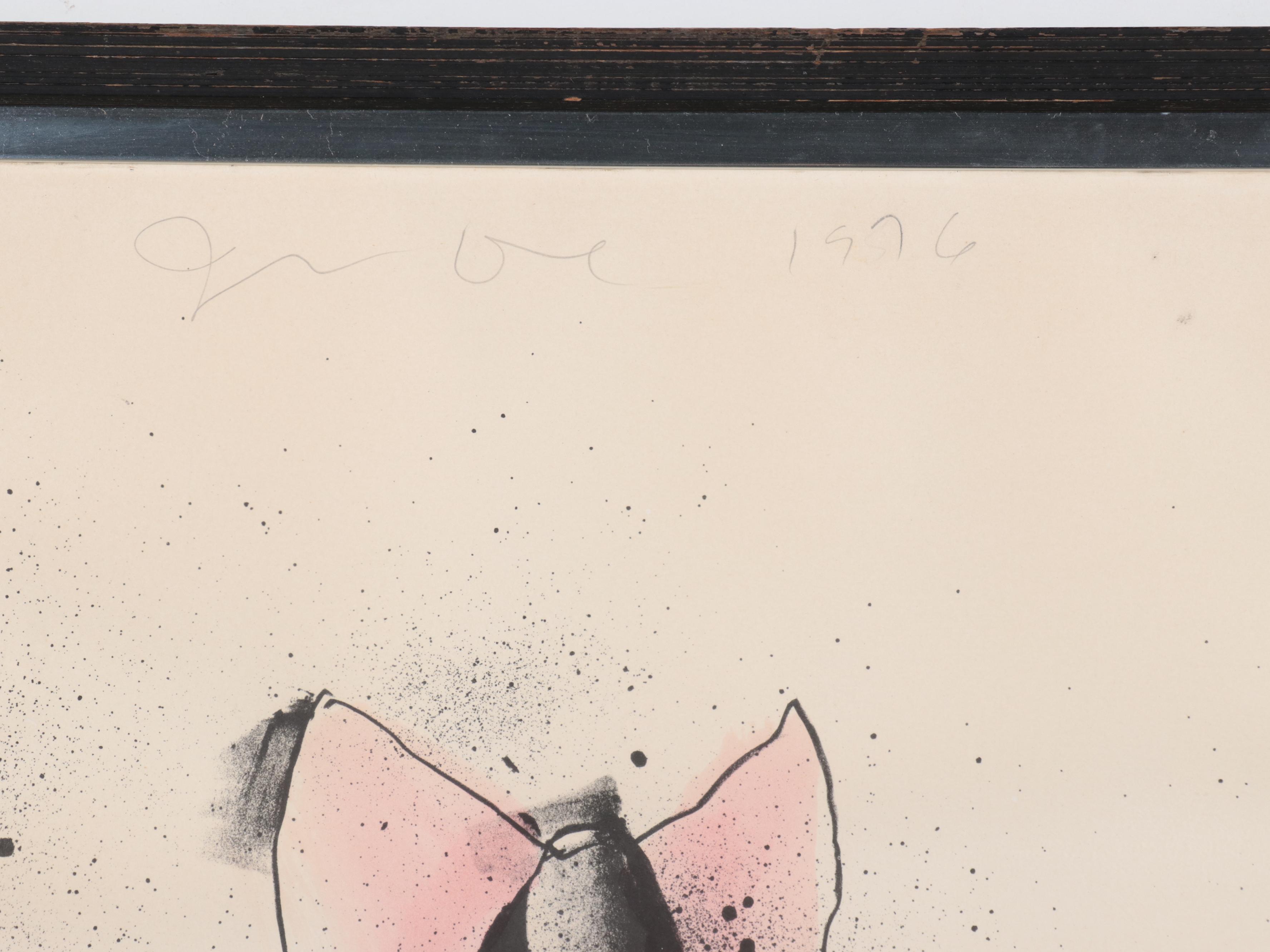 Jim Dine Hand-Colored Lithograph "Ties," 1976