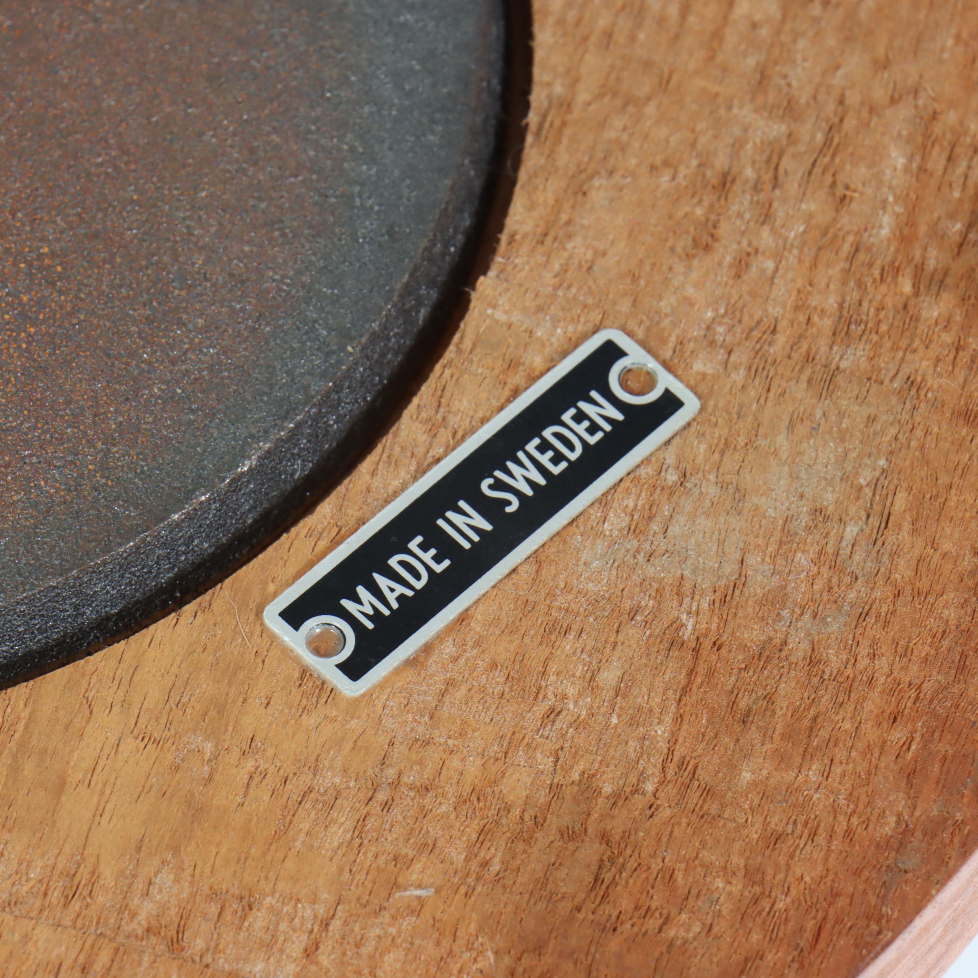 Swedish Wooden Floor Lamp With Square Shade, Contemporary