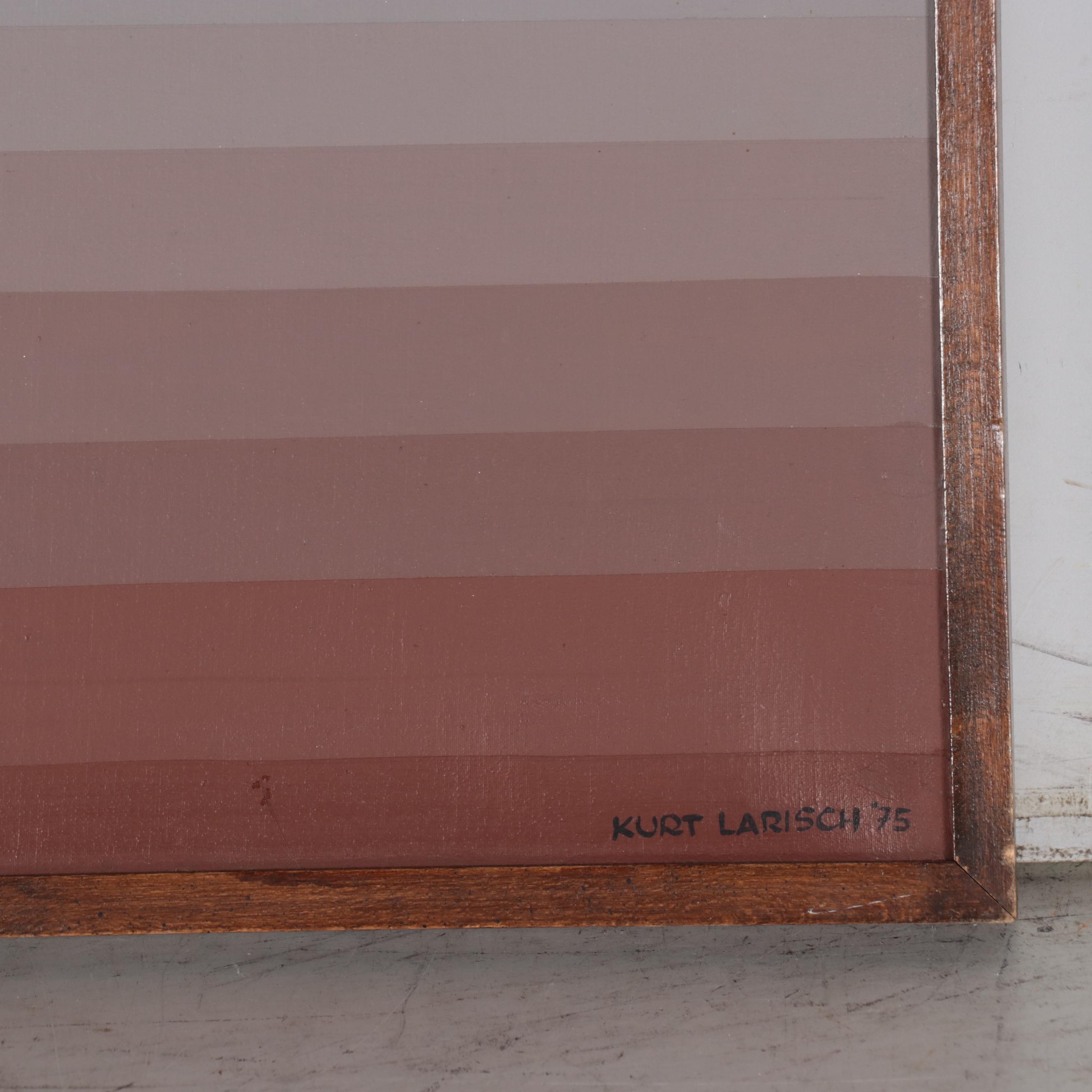 Kurt Larisch Op Art Acrylic Painting, 1975