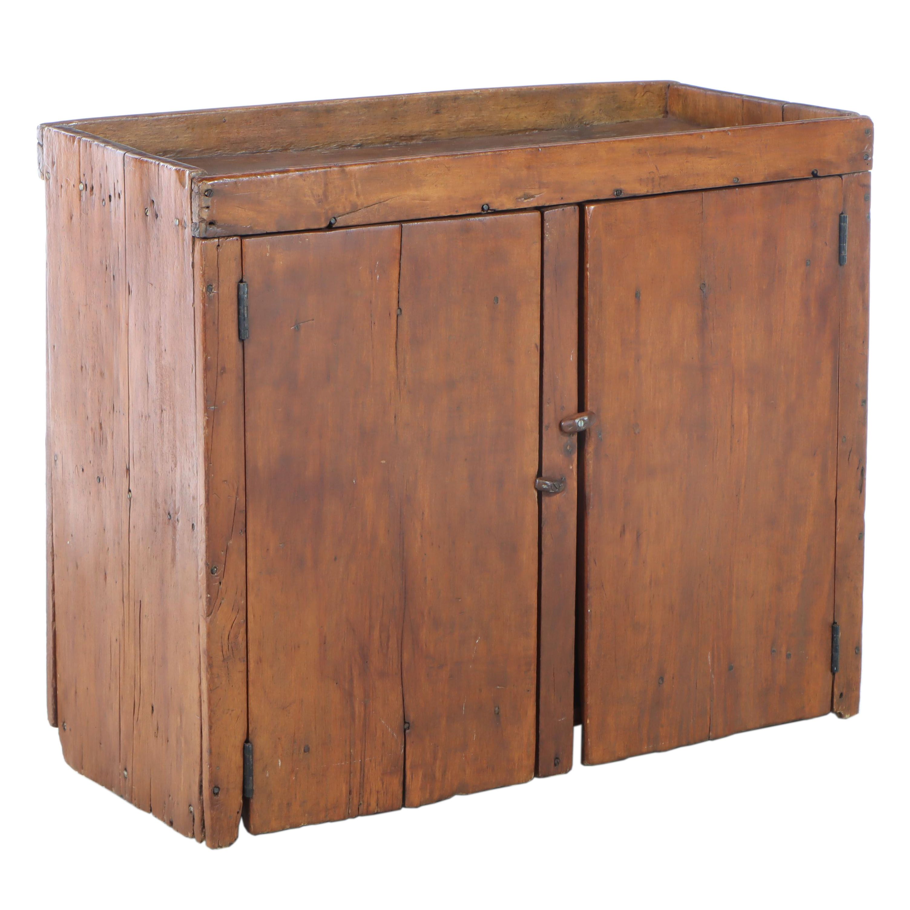 American Primitive Poplar Dry Sink, 19th Century