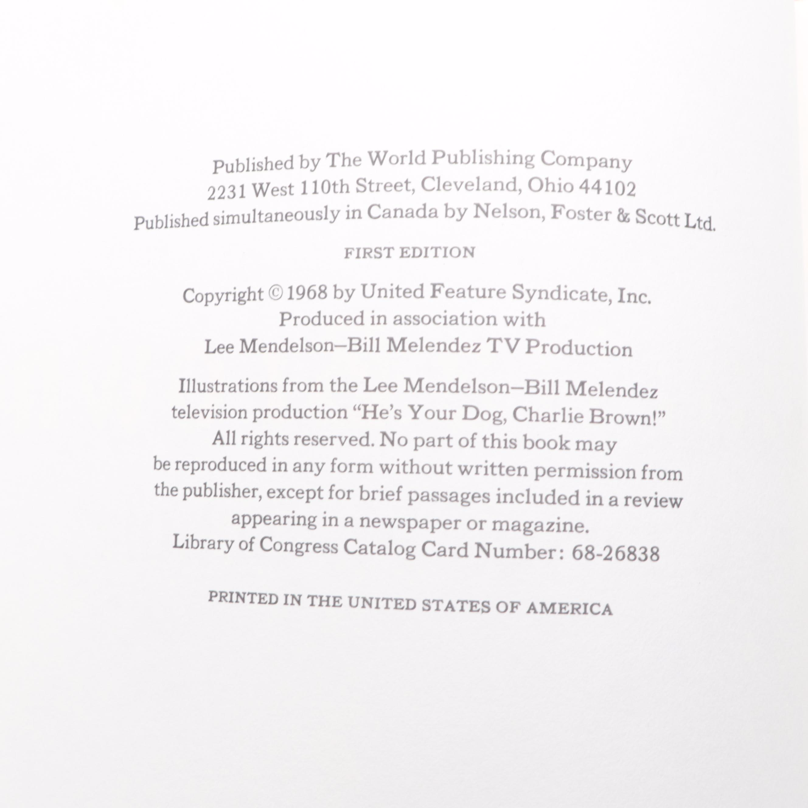 First Edition "He's Your Dog, Charlie Brown!" by Charles Schulz and More