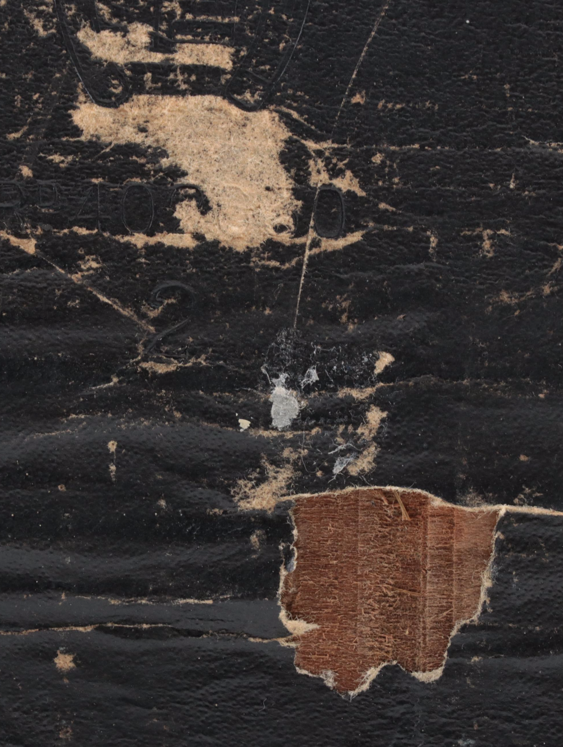 English Victorian Cherry Tambour Front Stationary Box with Inkwells, ca. 1890