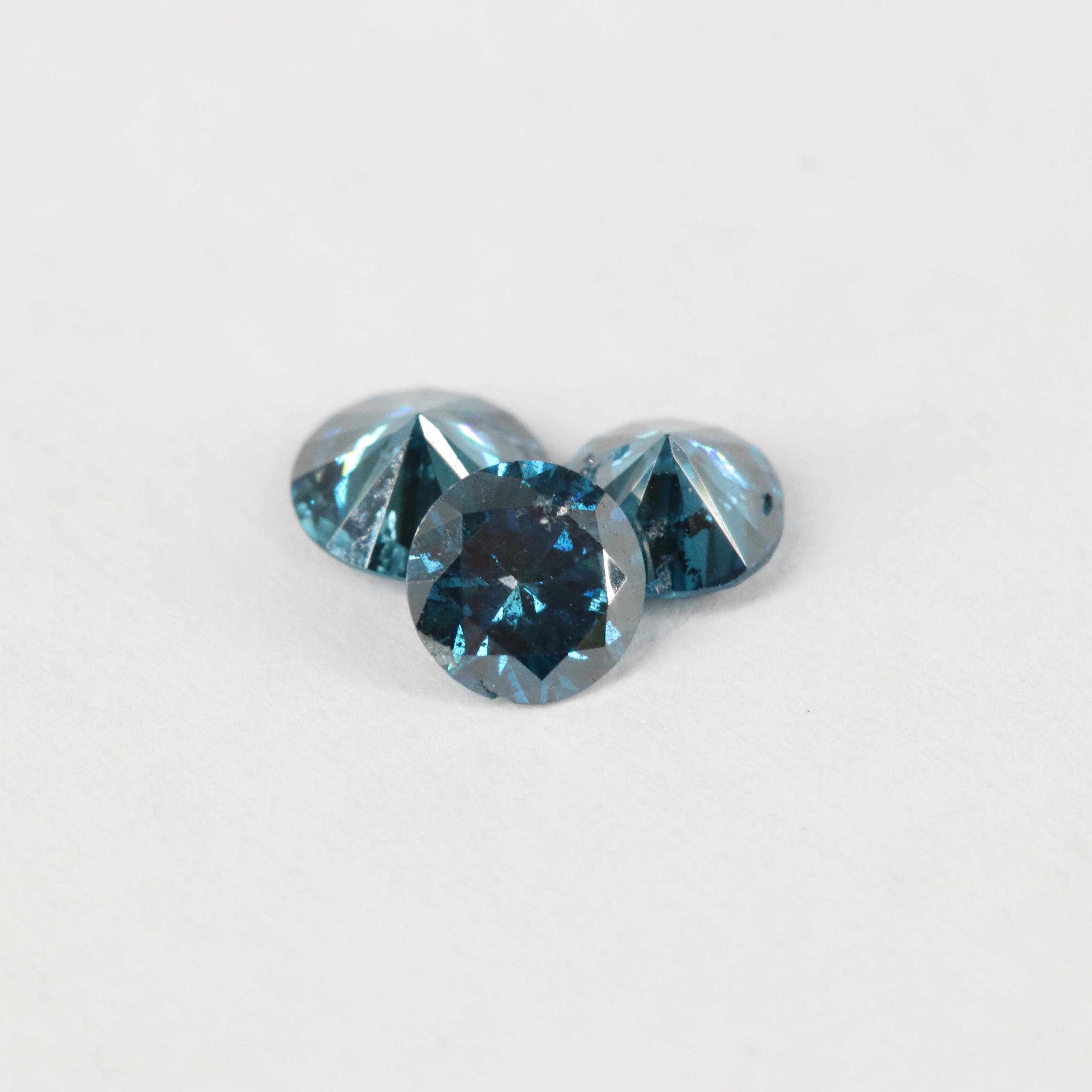 Loose 1.01 CTW Blue Diamonds
