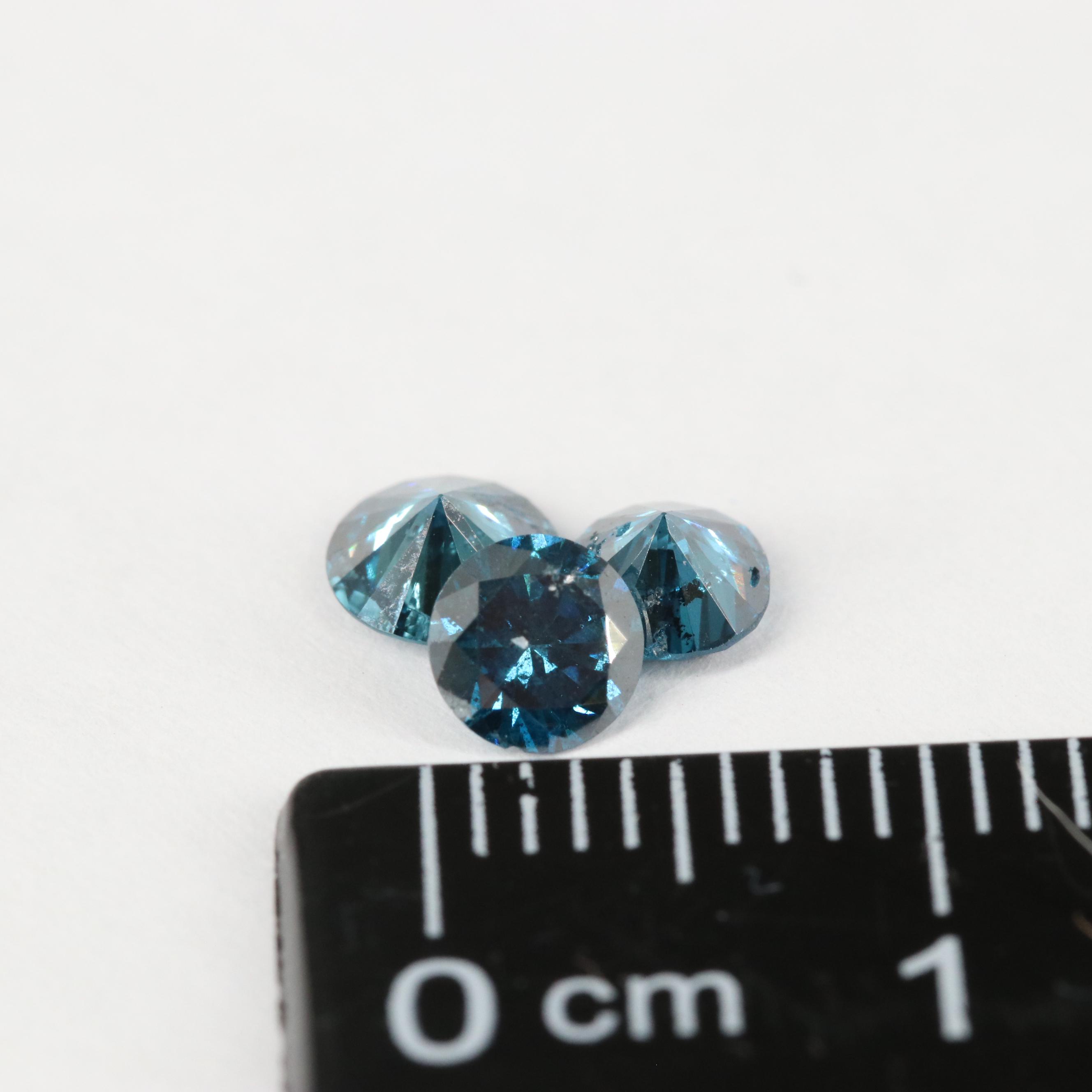Loose 1.01 CTW Blue Diamonds