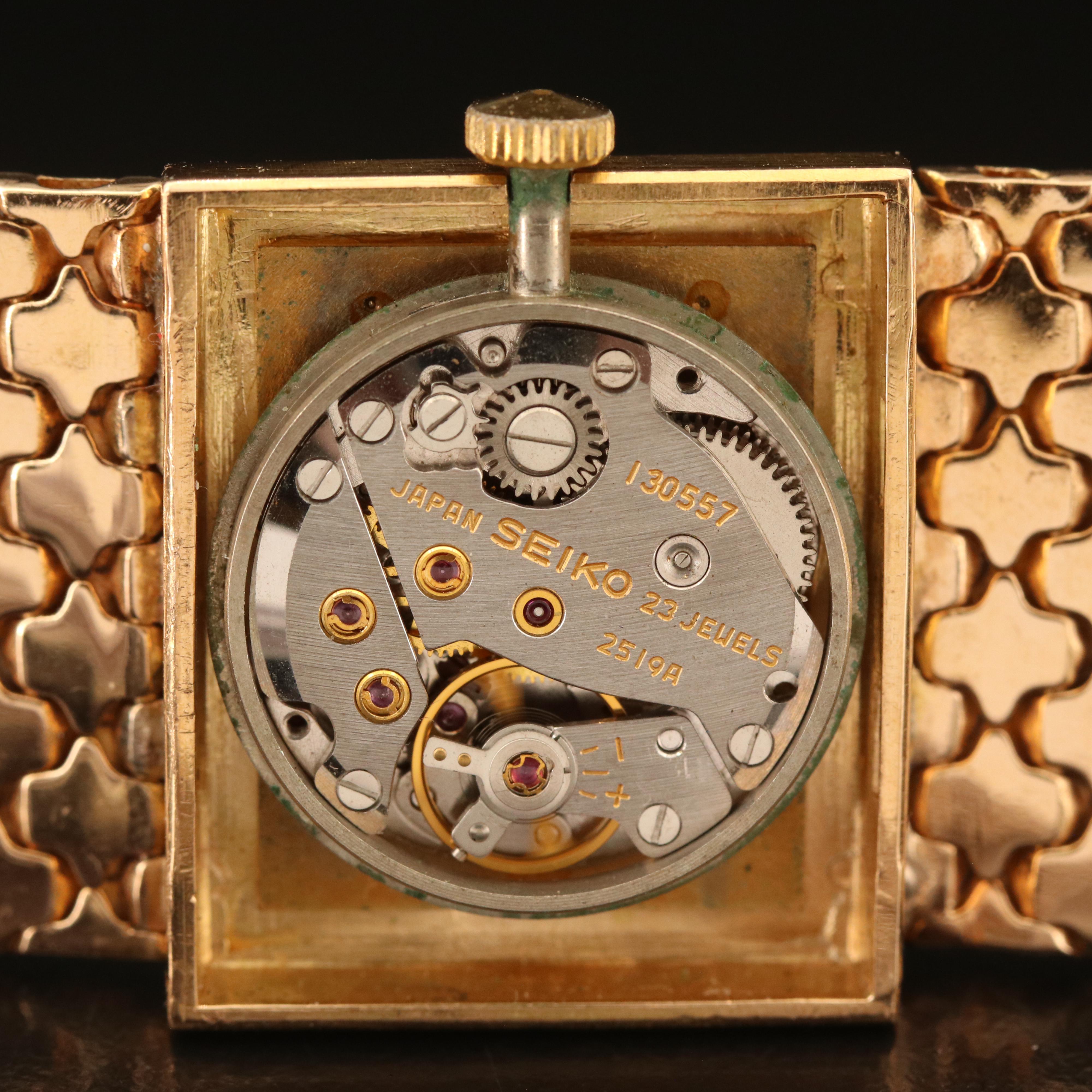 18K Seiko Stem Wind Watch