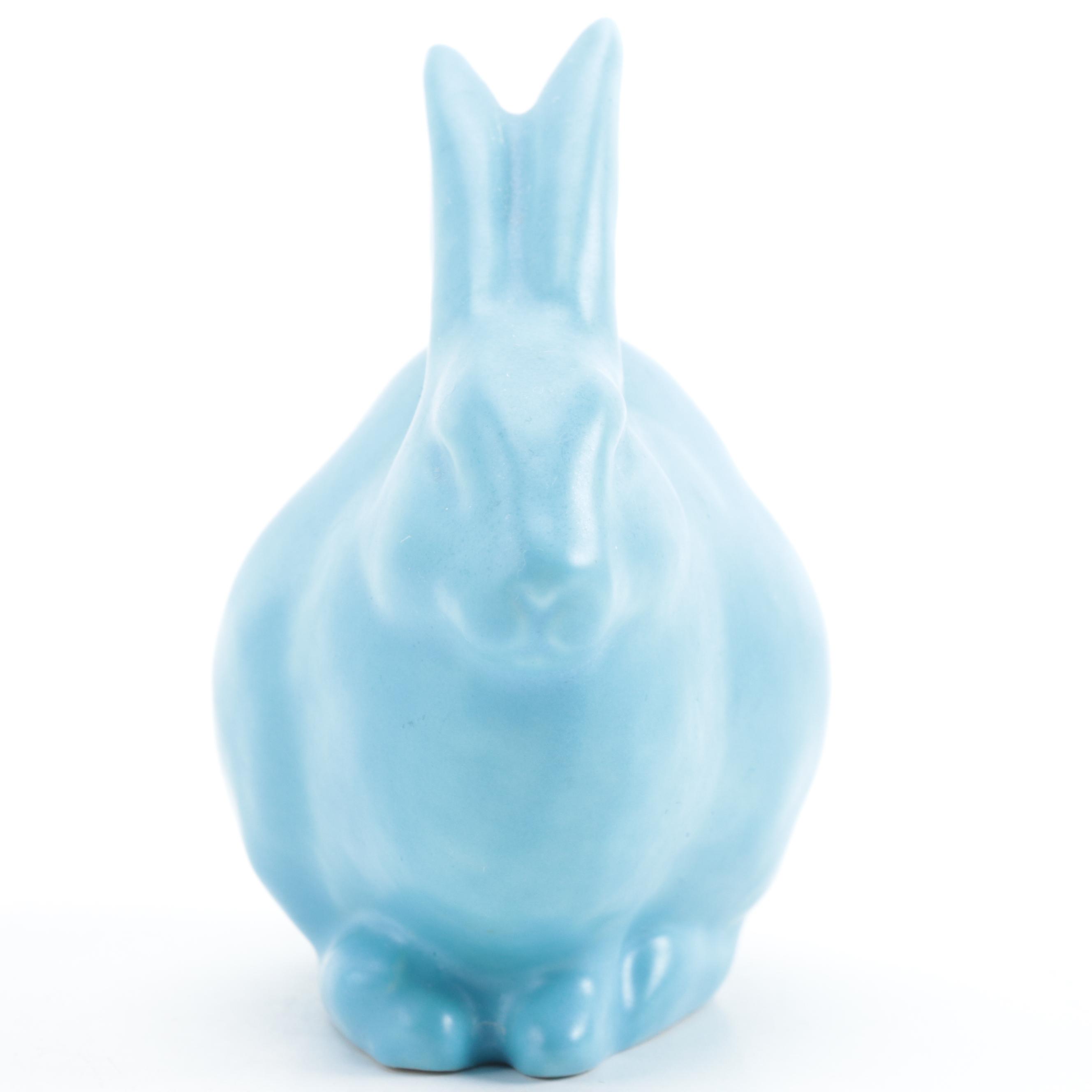 Rookwood Pottery Present Day "Grove Bunny" Glazed Ceramic Figurine, 1994