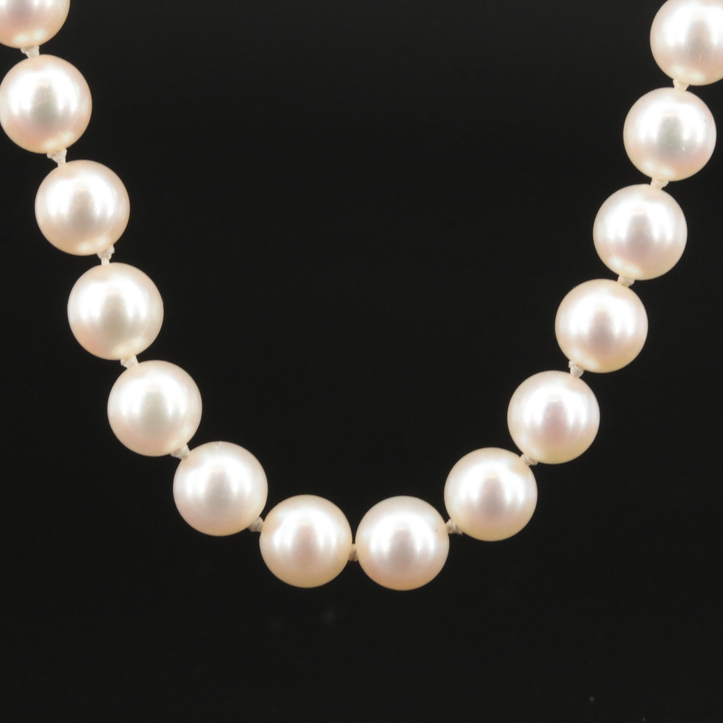 Pearl Necklace with 14K Clasp