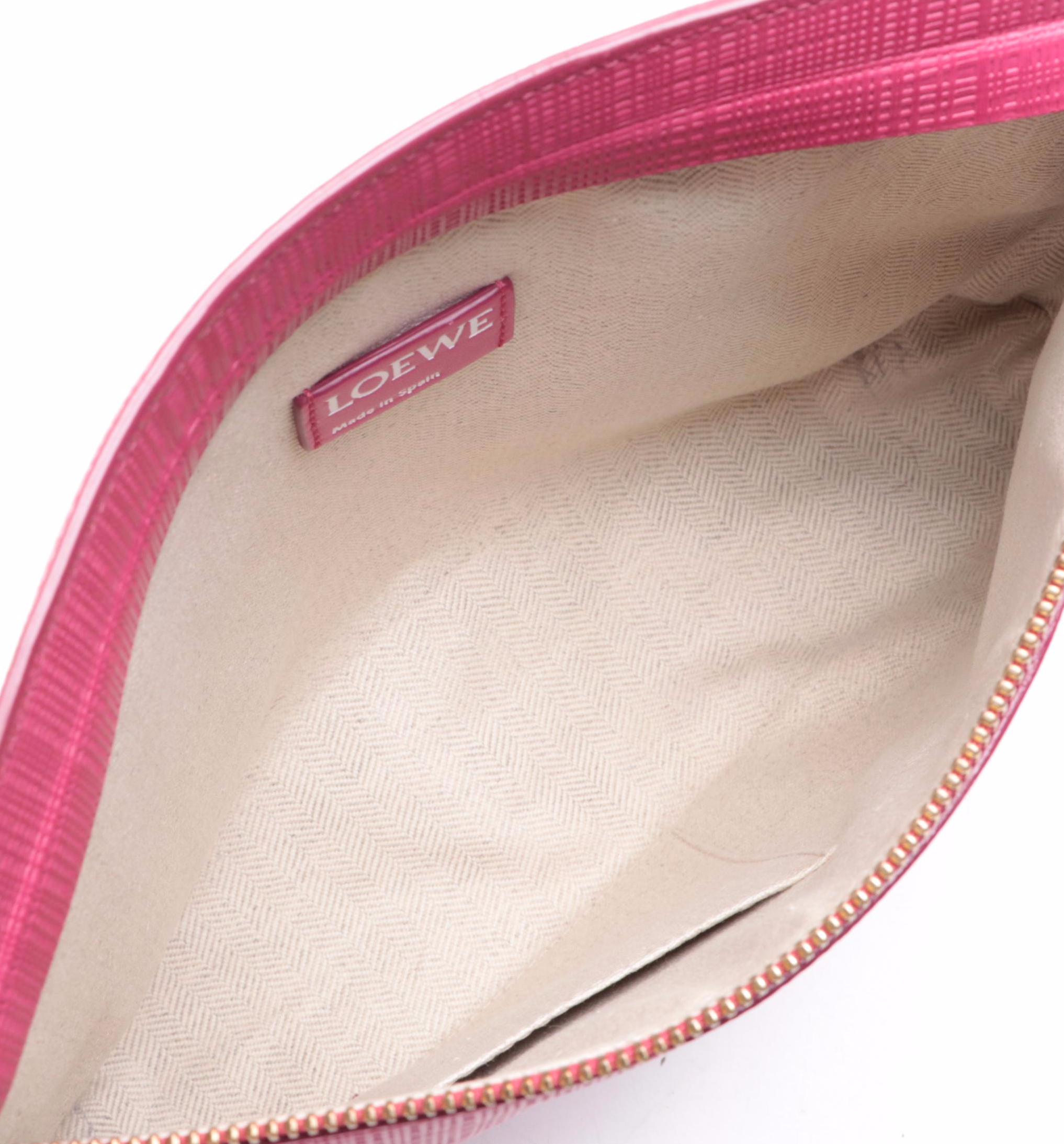 Loewe Anagram Clutch in Textured Leather